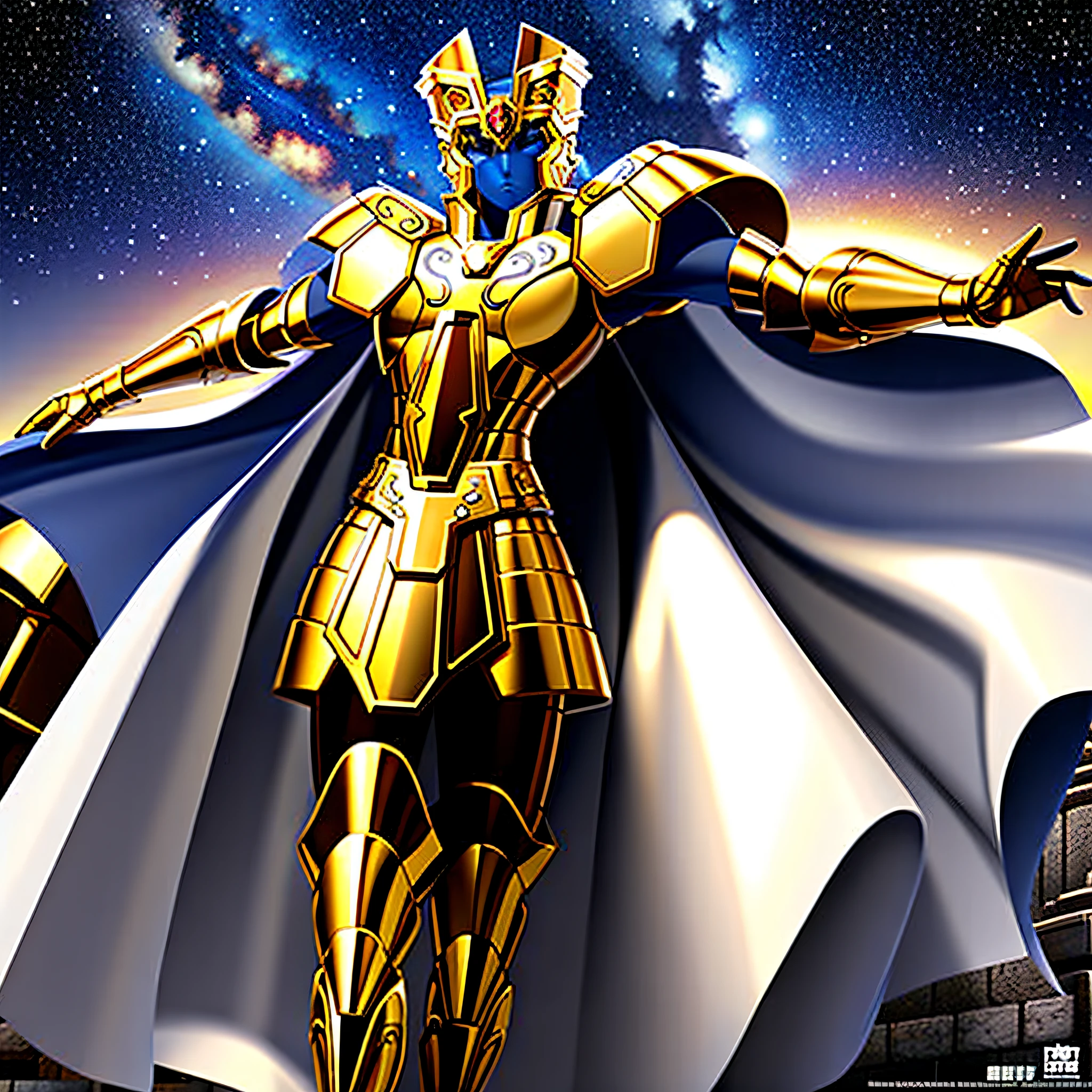 Gemini_Saga, gold armor, a boy, armor, dramatic sky, looking at the viewer, armor, mouth closed, upper body, serious, helmet, on the bridge of the Greek temple, full body. walking towards the viewer, boots, (Cinematic photo:1.3) from (Realistic:1.3),(Energetic:1.3) (Cinematic photo:1.3),(realistic photo:1.3), (masterpiece:1.3),Photoshop, best quality, ultra high res, (photorealistic:1.3) photorealistic, photo, masterpiece, realistic, realism, photorealism, high contrast, photorealistic, 8k HD, HD high definition detailed realistic, detailed, hyper detailed, realistic skin texture, armor, best quality,  Ultra High Res, (Photorealistic: 1.4), High Resolution, Detailed, Raw Photo, Sharp Re, Nikon D850 Film Stock Photography 4 Kodak Portra 400 Camera F1.6 Lenses Rich Colors Realistic Texture Hyper Realistic Dramatic Lighting, Holographic Rendered, Highly Detailed, 1 Boy,Bright Skin, , (Skin Detail: 1.2), Realistic Skin Texture, Better Lighting, In the Middle of the Battlefield,  Brightness, Night, Mecha Armor, Guweiz Style Art, Highly Detailed Real Hyper, Zodiac Scales, A Heavy Metal Magazine Cover, Grecia Background Themed City, ArtStation, DeviantArt Contest Winner, Themed Background, Gemini Mecha Robot on the Back, Perfect Heel, Perfect Hands, Perfect Arms, Short Hair, Wearing a Helmet, Perfect Helmet, Looking Right at the Viewer,  walking towards the viewermasterpiece, best quality, ultra high res, realistic skin texture, armor, (photorealistic: 1.4), high resolution, raw photo, 1 boy, shiny skin, (skin detail: 1.2), realistic skin texture, better lighting, brightness, dramatic lighting, dynamic pose, (Greek temple background: 1.2), (night sky: 1.1), cosmos, milky way, golden armor, (helmet: 1.2), tanned skin,  blue hair, (gold breastplate: 1.4), (helmet), shirt, serious face, galaxy, 8k, real