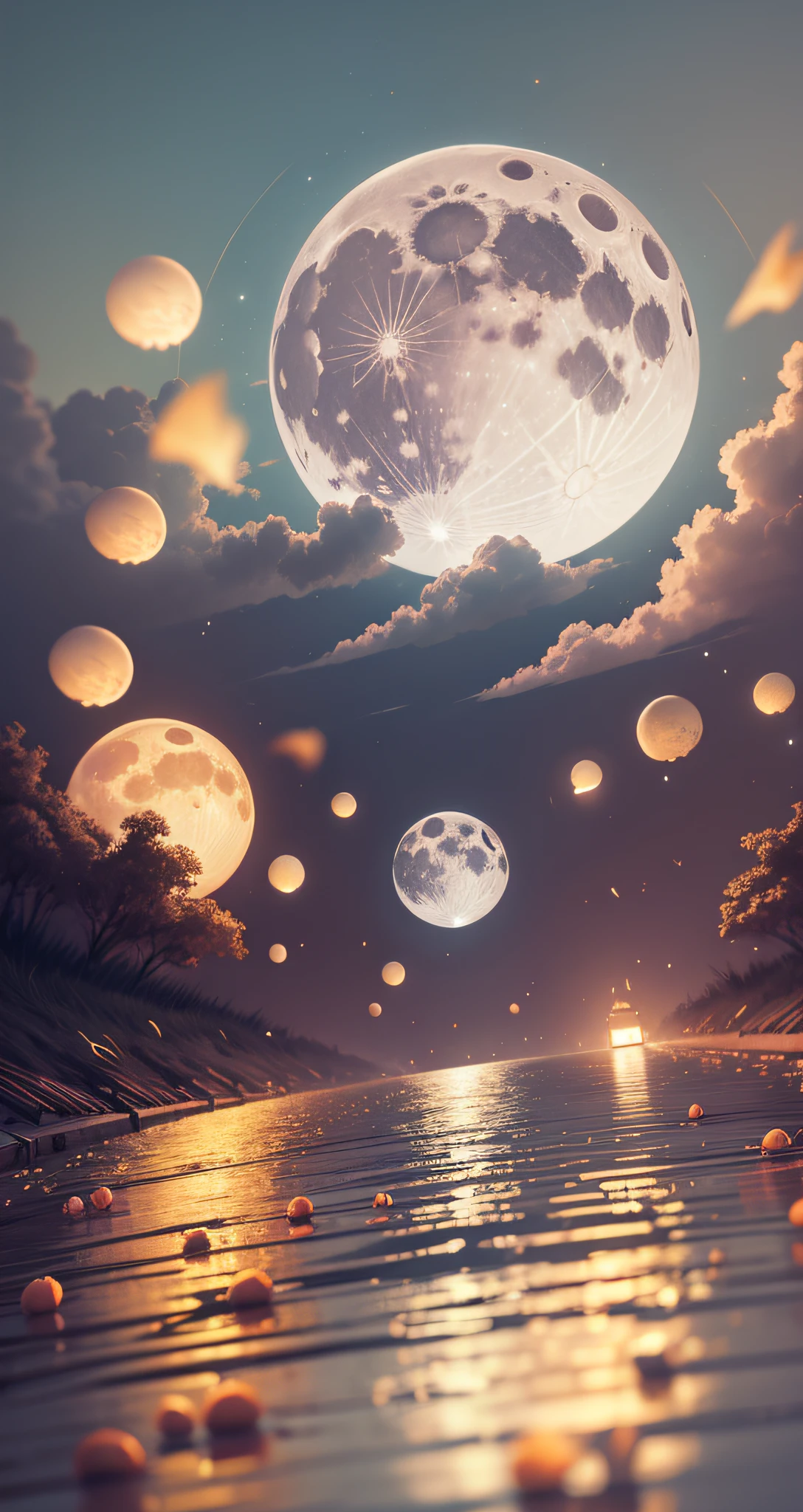 Mid-Autumn Festival, bright full moon, rabbit running to the moon --auto --s2