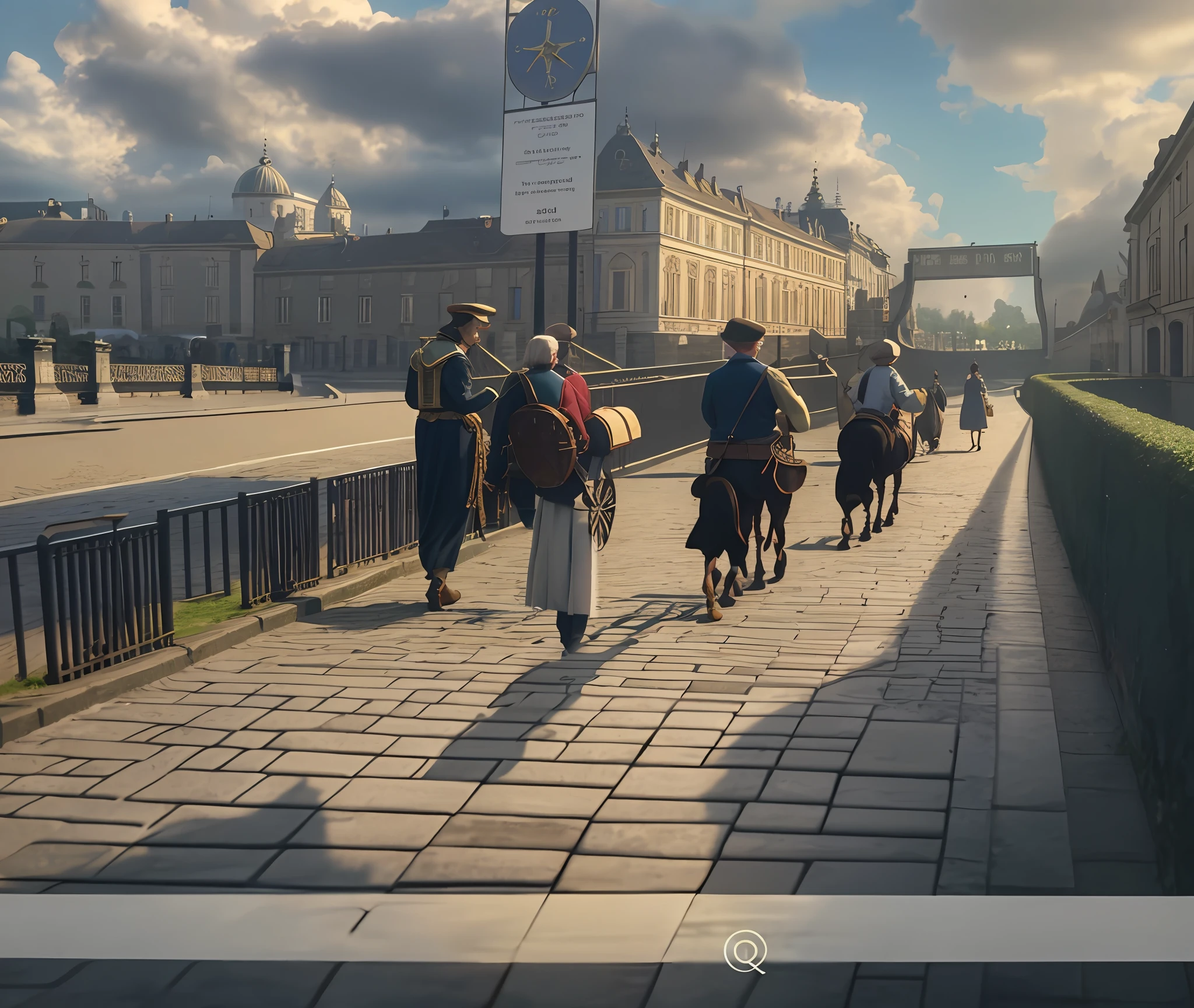 Middle aged European city view