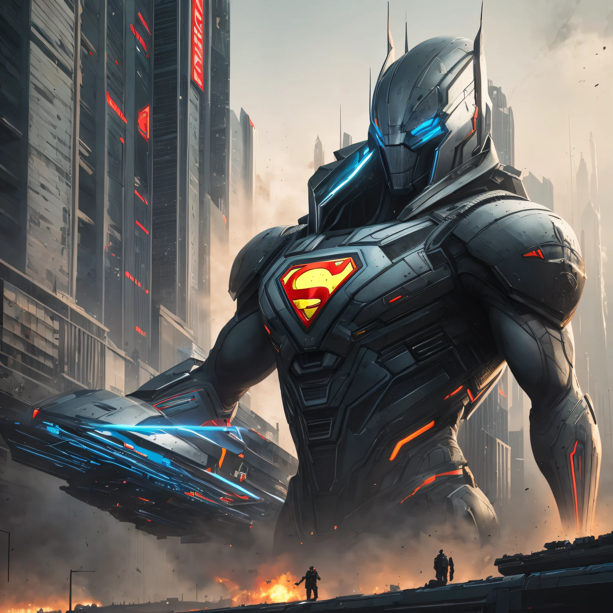 comic style, superman, full body, cyberpunk style, approaching perfection, dynamic, highly detailed, artstation, concept art, smooth, sharp focus, illustration, art by Carne Griffiths and Wadim Kashin --q 6, professional ominous concept art, by artgerm and greg rutkowski, an intricate, elegant, highly detailed digital painting, concept art, smooth, sharp focus, illustration, in the style of simon stalenhag, wayne barlowe, and igor kieryluk. professional ominous concept art, by artgerm and greg rutkowski, an intricate, elegant, highly detailed digital painting, concept art, smooth, sharp focus, illustration, in the style of simon stalenhag, wayne barlowe, and igor kieryluk, high quality model, sharp focus, emitting diodes, smoke, artillery, sparks, racks, system unit, motherboard, by pascal blanche rutkowski repin artstation hyperrealism painting concept art of detailed character design matte painting, 4 k resolution blade runner --auto --s2