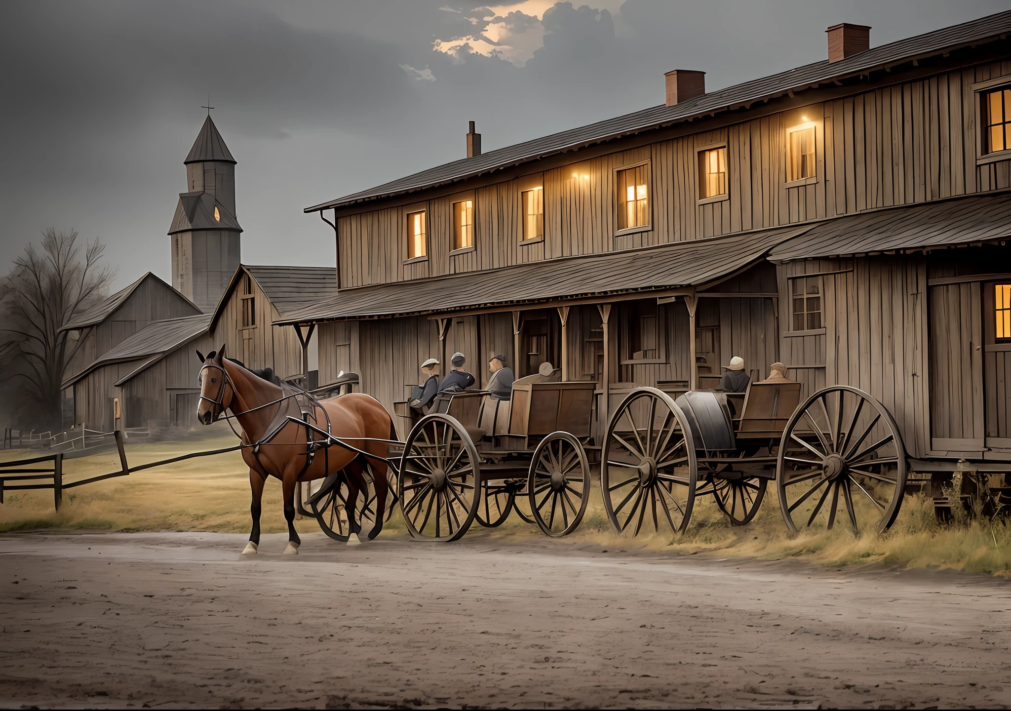 old photos from 1940 ,farms, people , horses wagons,Charles Bukowski dark photo: realistic epic, soft cinematic portrait, adobe lightroom, photographic lab, highly detailed, faded, art by greg rutkowski and artgerm ,neutral colors: 1,2), (hdr: 1,4) , (soft colors:1.2), hyperdetailed, (artstation:1.4), cinematic, warm lights, dramatic light, (intricate details:1.1), complex background, (rutkowski:0.66), (blue and orange:0.4) old people raw and often Controversial. He was born on 16 August 1920 in Andernach --auto --s2