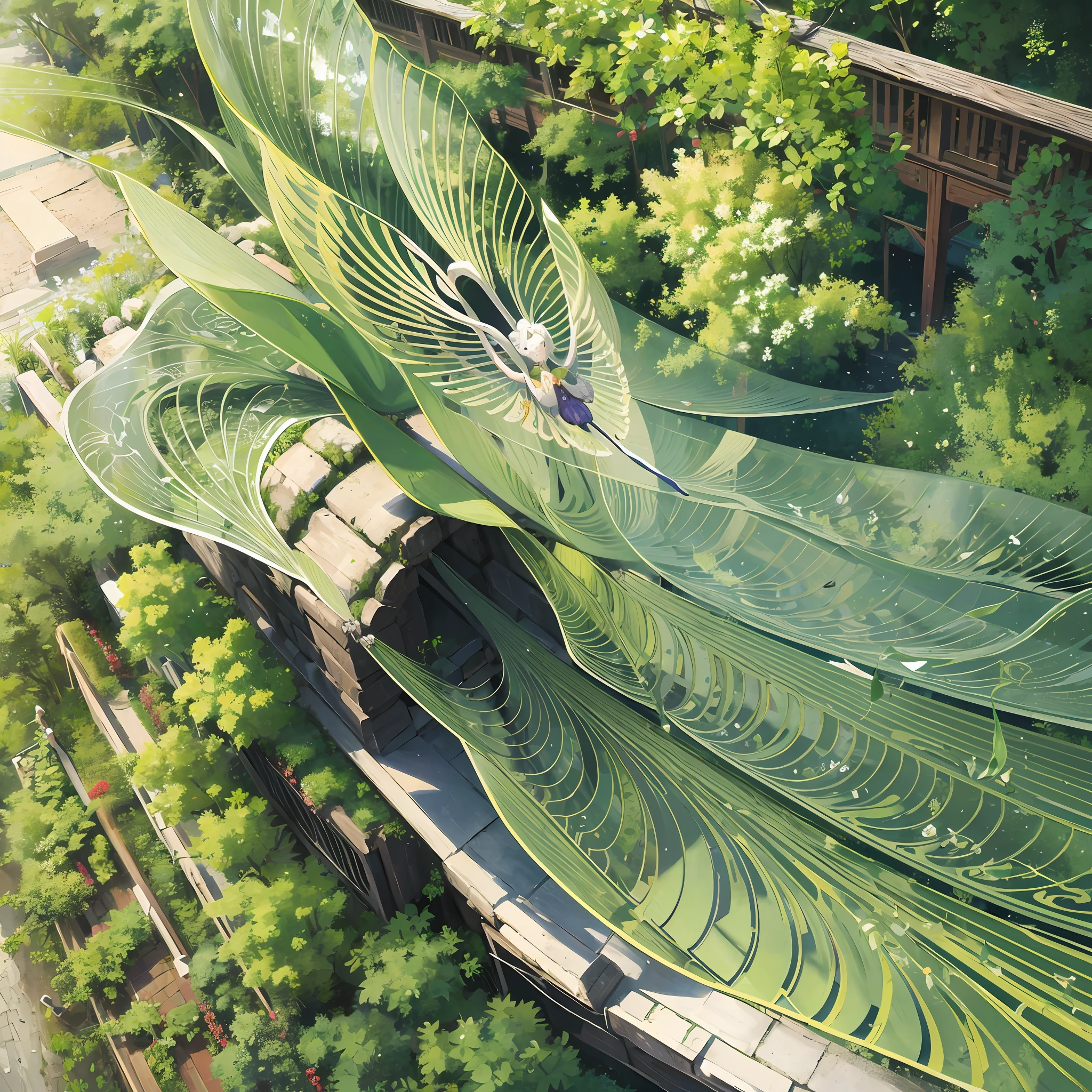 Outside the long pavilion, on the side of the ancient road, the green strings, repeatedly plucked, the thousand-year-old silk is as thin as the wings of a cicada, floating in the air, unable to settle --auto --s2