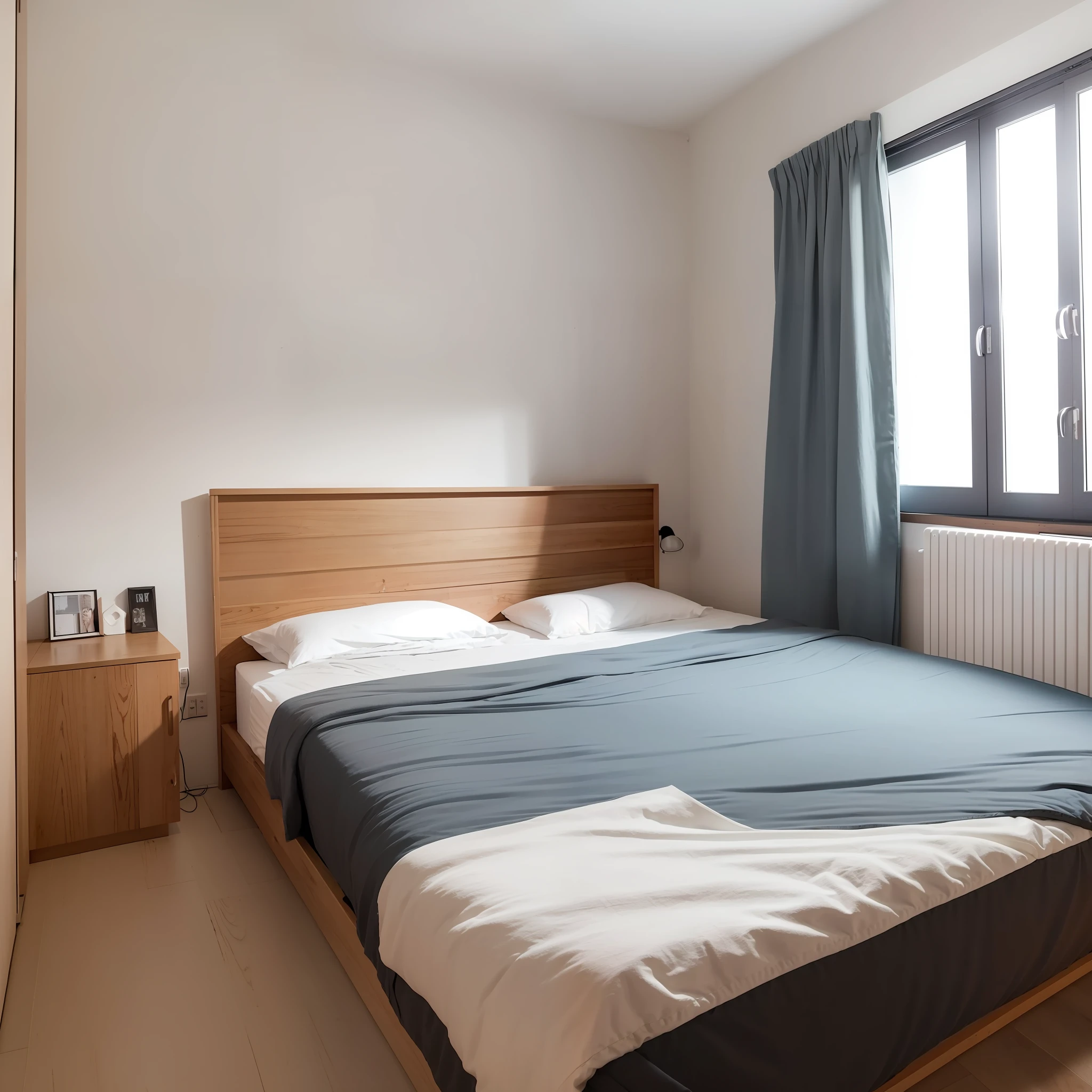 A rental house of less than ten square meters, bed, ceiling, wall, guitar --auto --s2