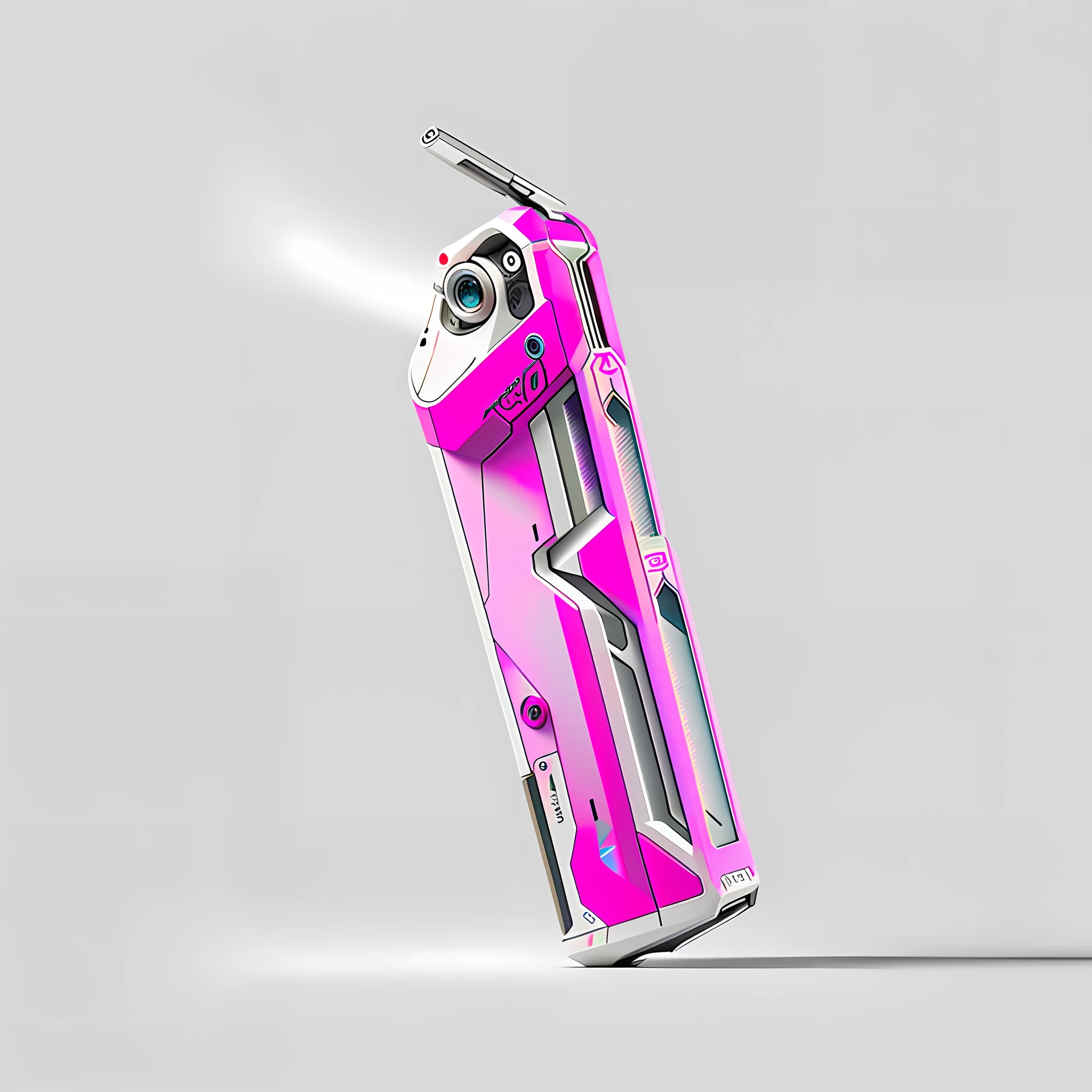 A minimalist futuristic style lighter, concept art lighter, studio lighting, product design lens, 1200 dpi, 1 2 0 0 dpi, product design rendering, 1 8 0 0 dpi, detailed product image, on white background, digital art H 9 6 0, f/8, f/8
