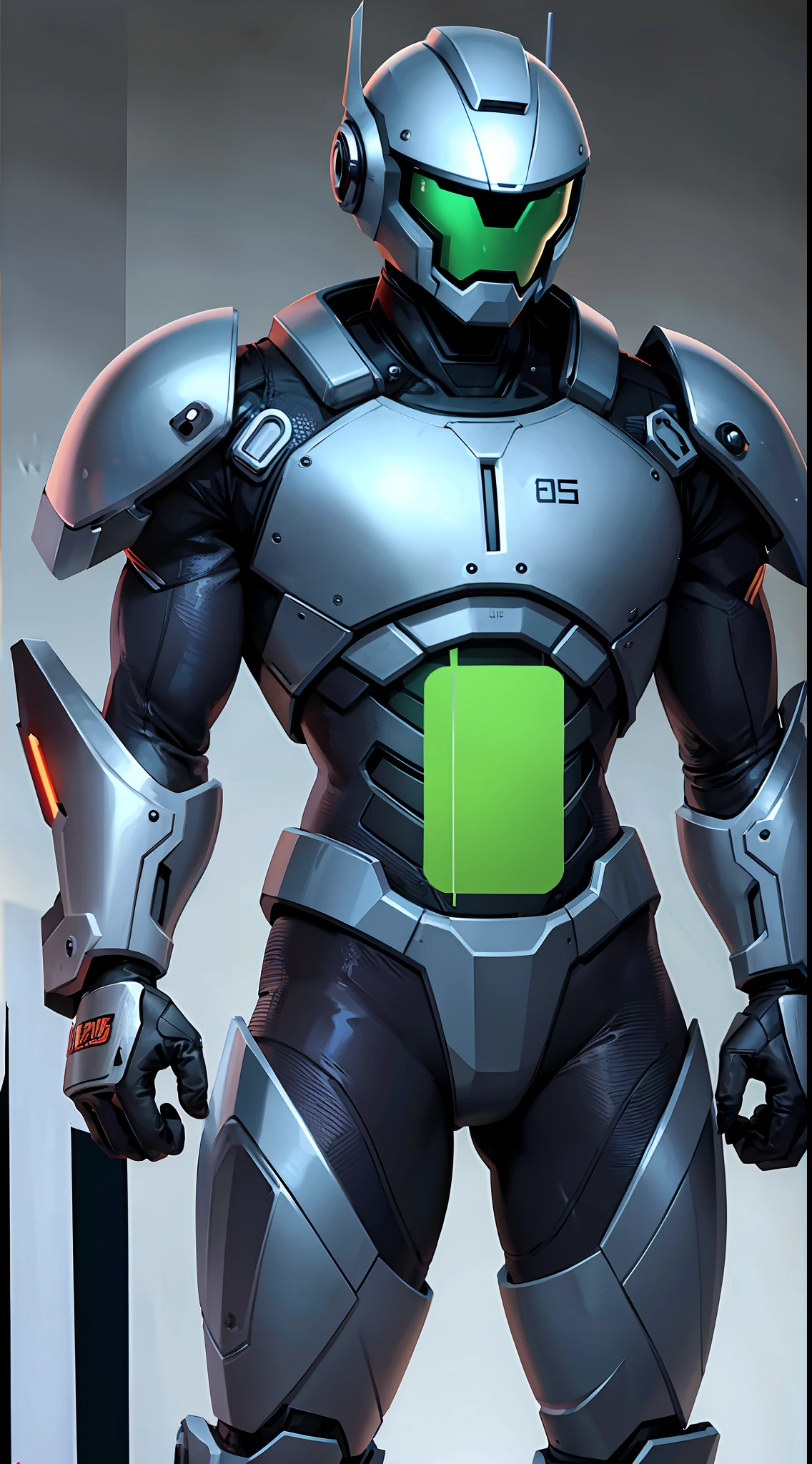 Android suit man holding beer,no background