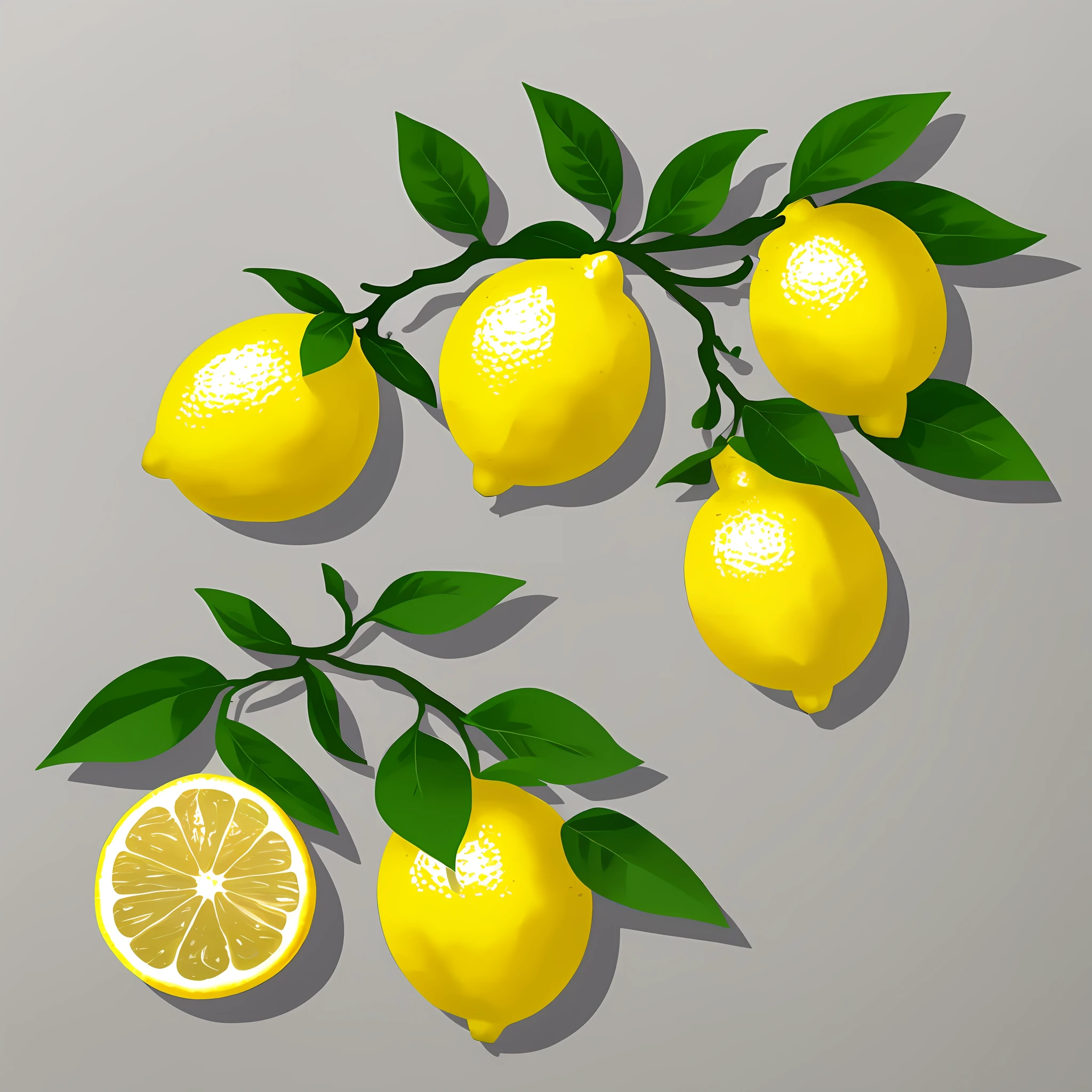 (sticker), (simple), 1 lemon