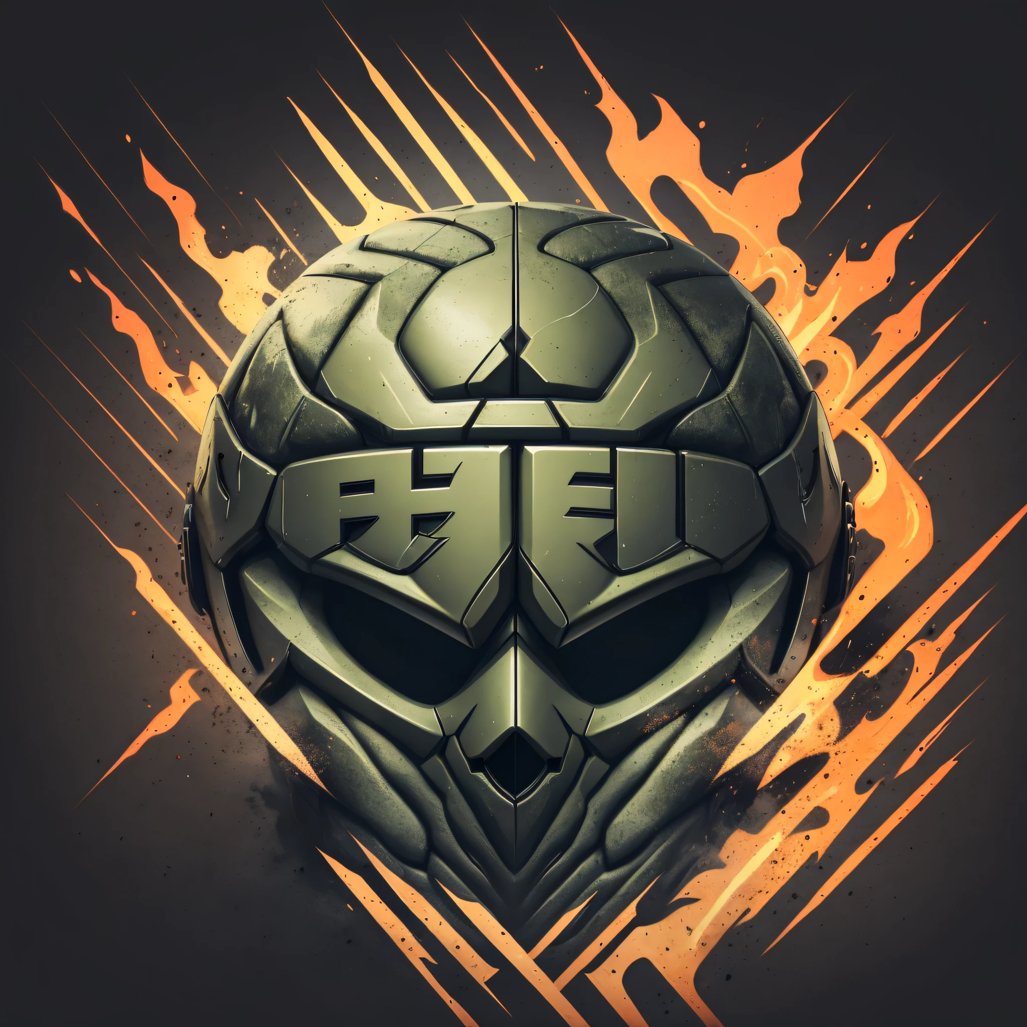 "Fuel the brain, design a logo, high definition, the best quality, pure background, army features."