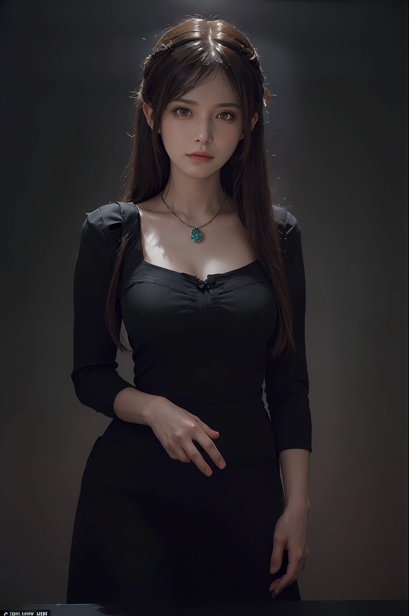 (front focus), (in the dark:1.6), Hyperrealist portrait of female by david hockney and alphonse mucha, fantasy art, photo realistic, dynamic lighting, artstation, poster, volumetric lighting, very detailed faces, 4 k, award winning, 1girl, in the dark, deep shadow, low key, cowboy shot, (official clothing:1.4), long hair, white hair