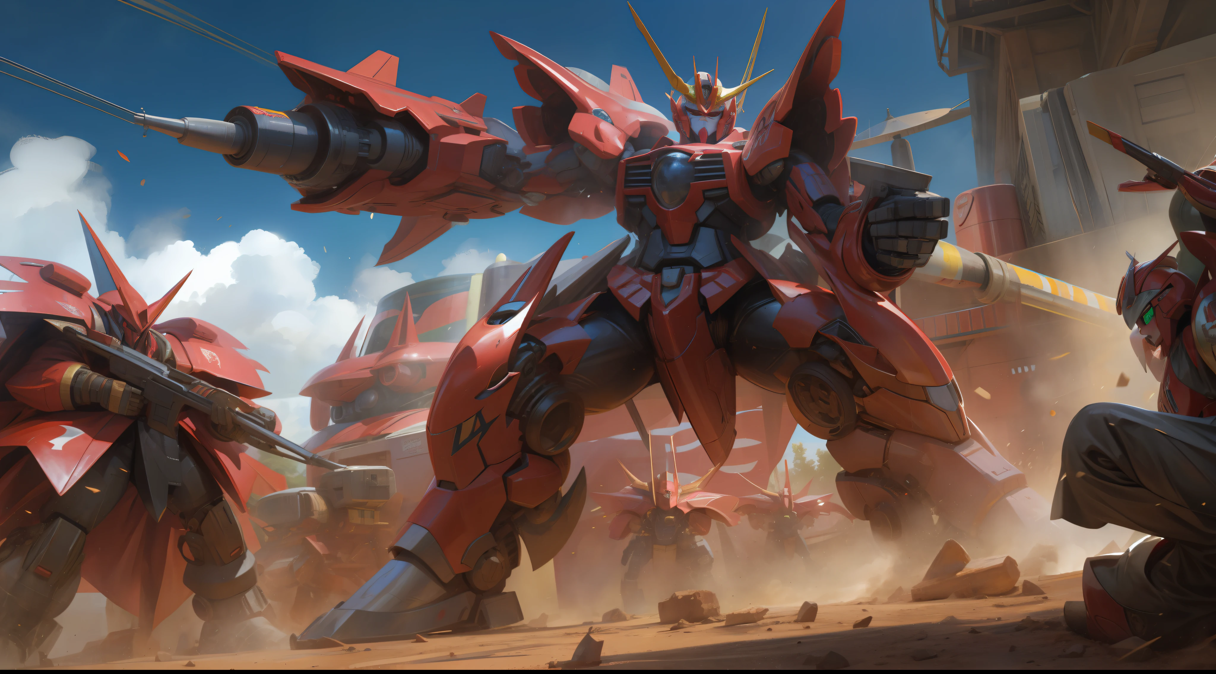 a gurren laggan mecha war in the cosmo