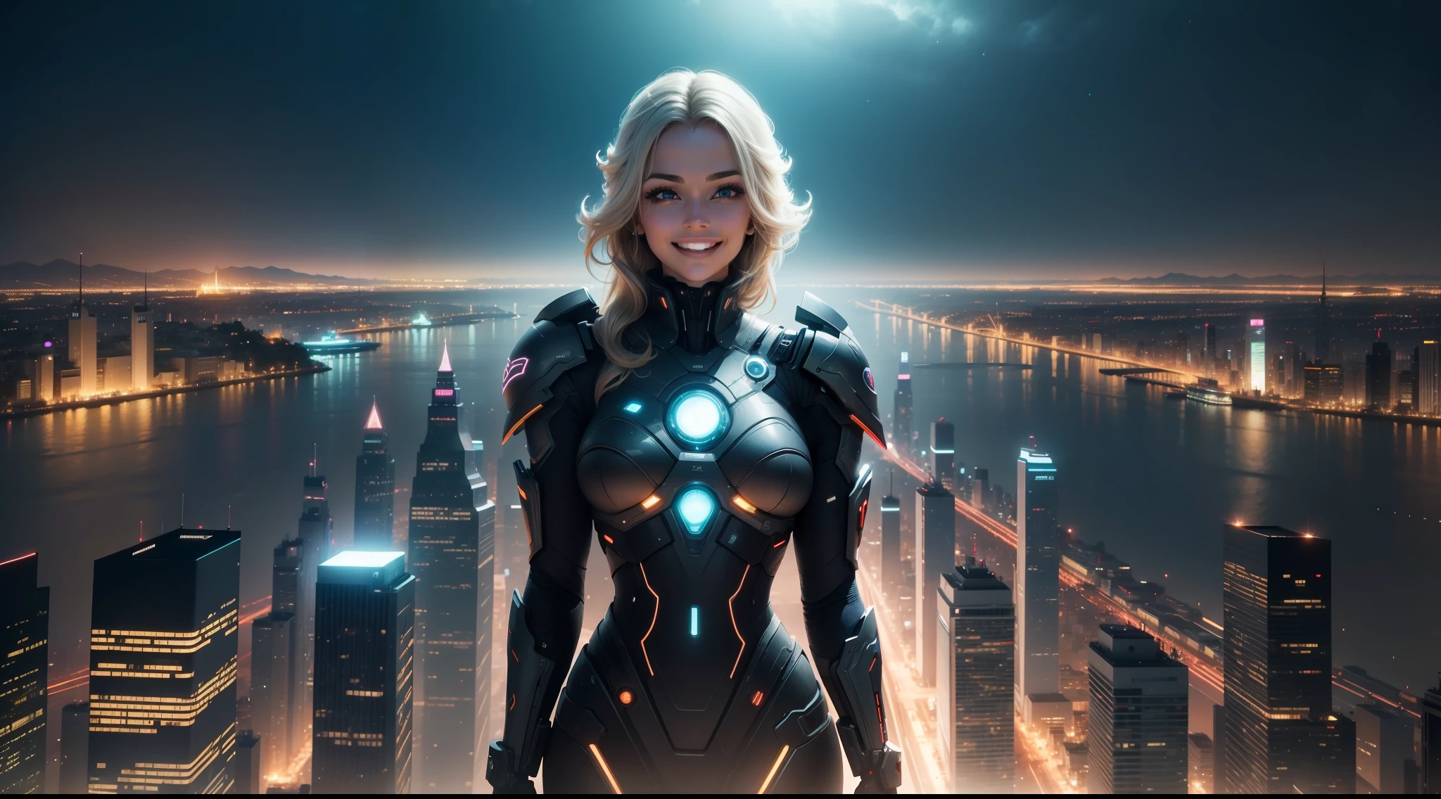 in beautiful futuristic cityscape, closeup of people smiling and engaging in various activities, vibrant, photorealistic, realistic, dramatic, cinematic lighting, sharp focus, 8k