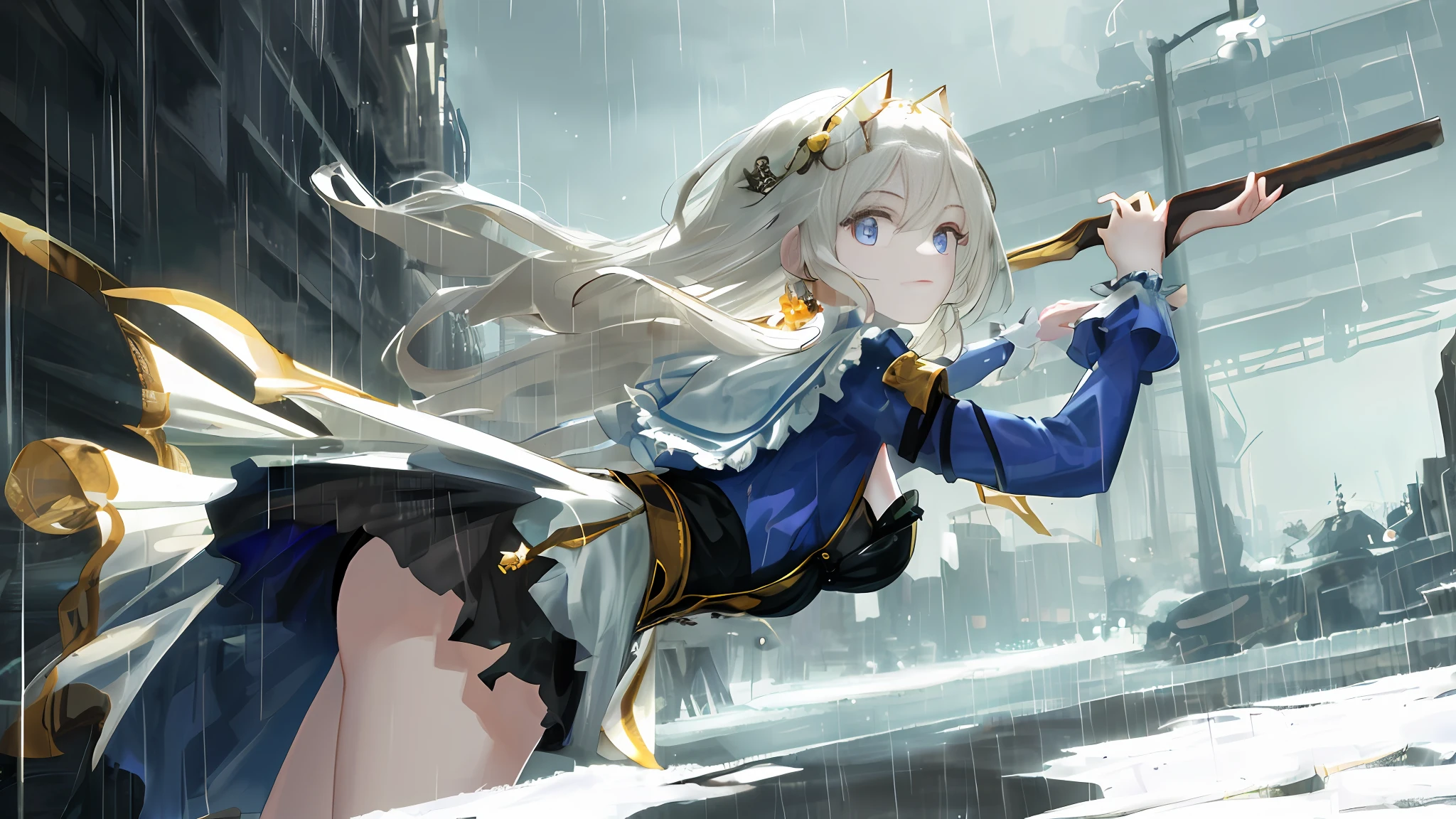 ((Best Quality, 8K, Masterpiece:1.3)), Focus: 1.2, Perfect Body Beauty: 1.4, Buttocks: 1.2, ((Layered Haircut, Breasts: 1.2)), (Wet Clothes: 1.1) , (Rain, Street:1.3), Bandeau Dress: 1.1, Highly Detailed Face and Skin Texture, Delicate Eyes, Double Eyelids, Whitened Skin, Long Hair
