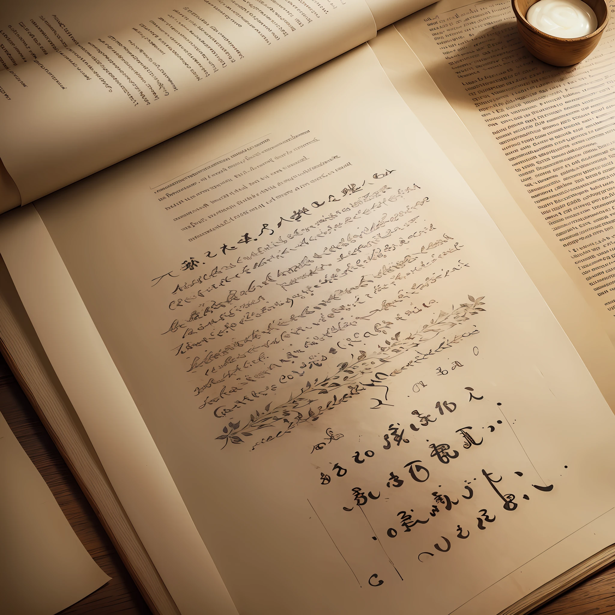 Background, old paper, very detailed, with text, beautiful underline, faded parchment, beautiful inscriptions, a sheet of paper on the entire background --auto --s2
