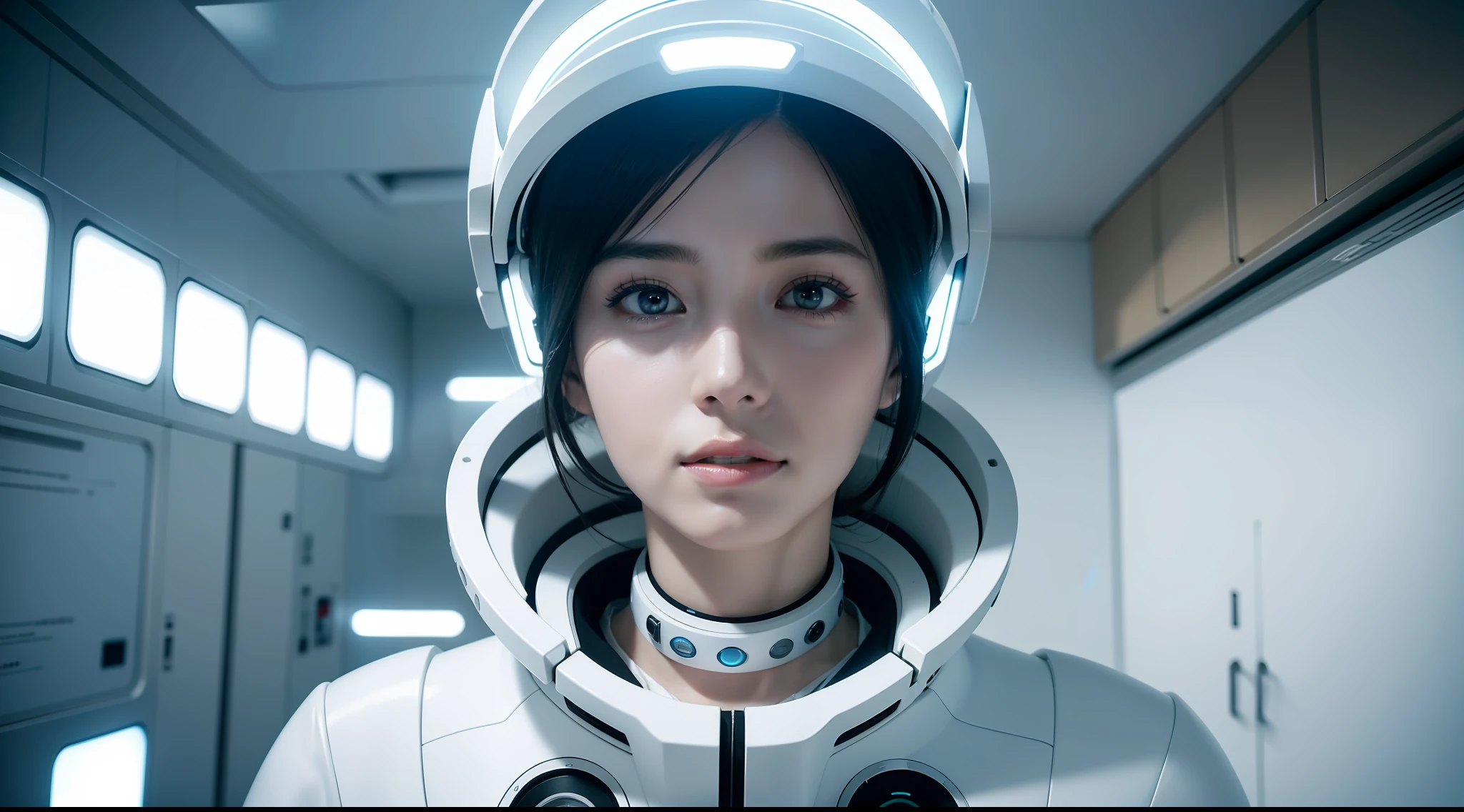 technological advances in healthcare, stylish white clothing, futuristic environment, vibrant, photorealistic, realistic, dramatic, cinematic lighting, sharp focus, 8k