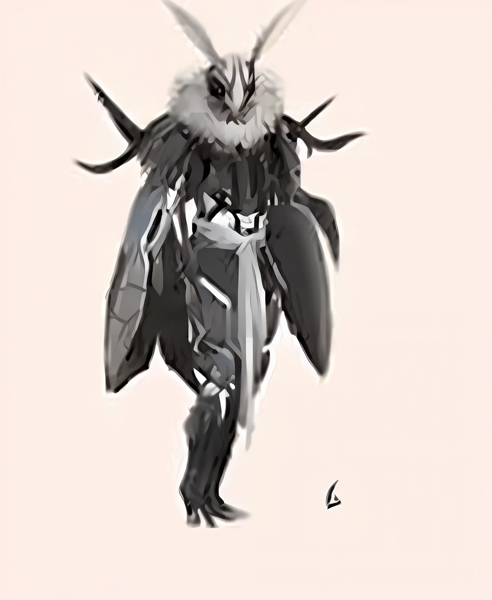 High quality, humanoid moth