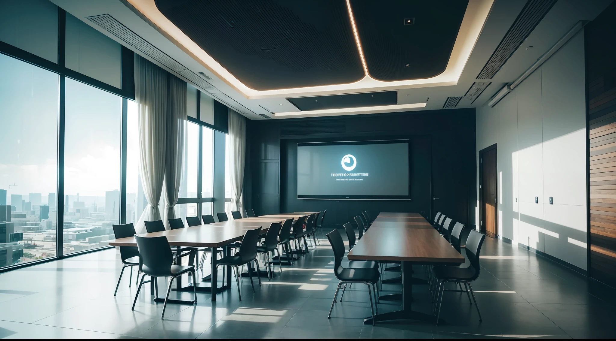meeting of diverse individuals, meeting room environment, elegant clothes, environment futuristic, vibrant, photorealistic, realistic, dramatic, cinematic lighting, sharp focus, 8k