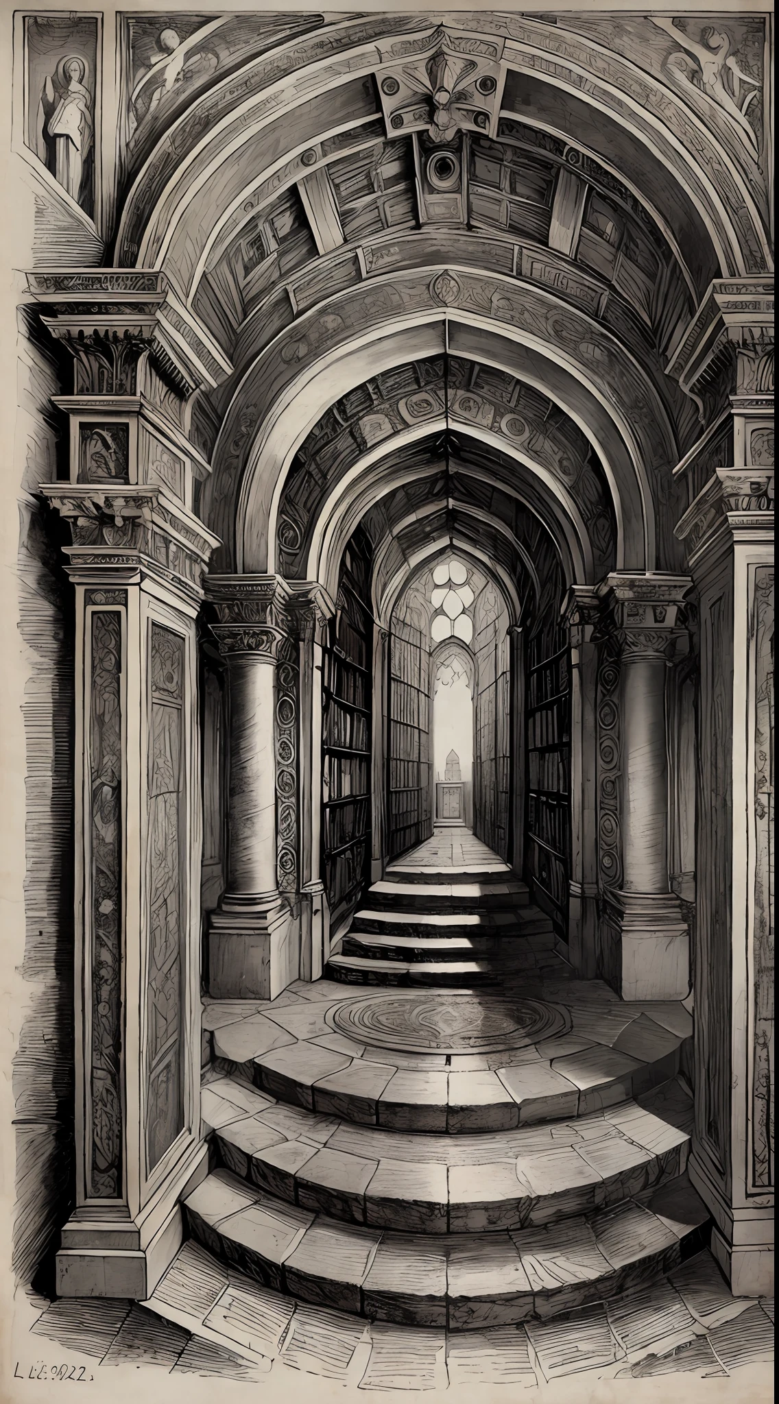 (ex-libris), (renaissance), (Gustave Dore), ((imprint))