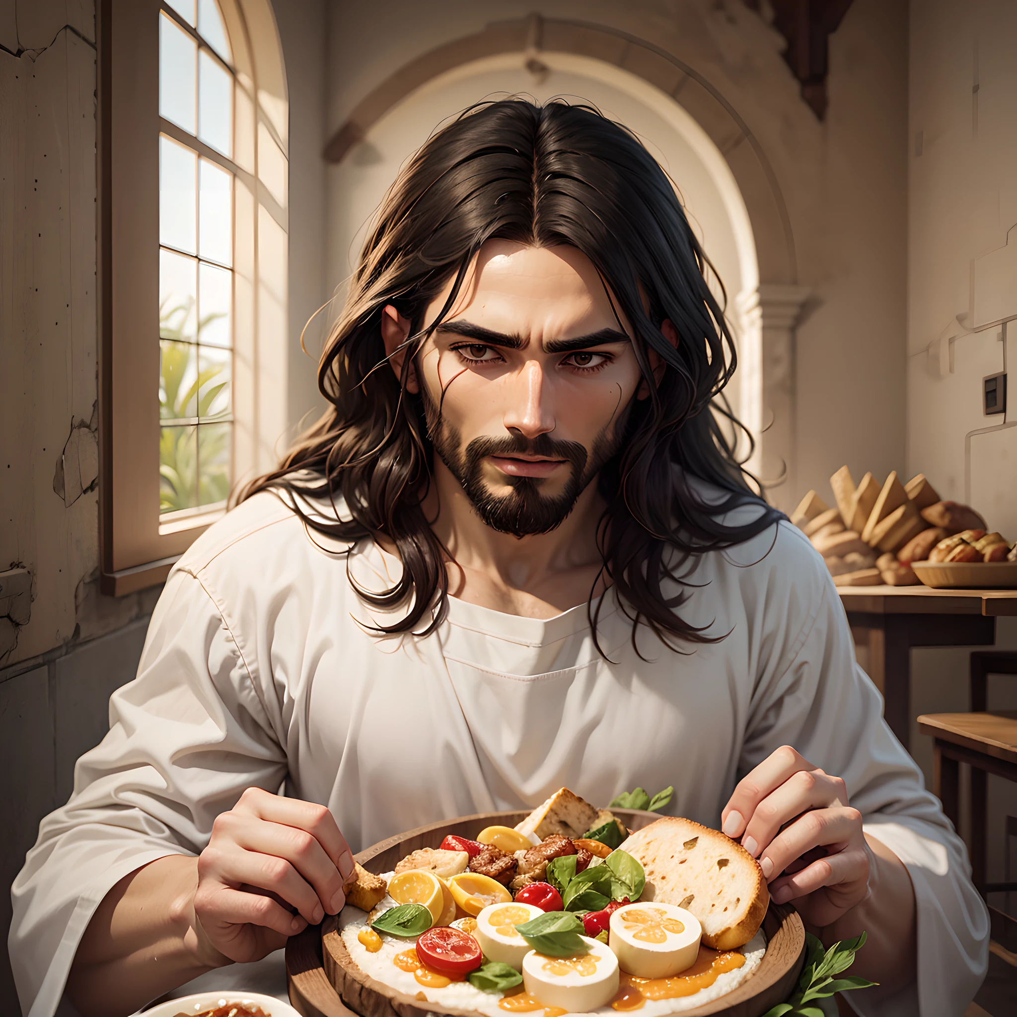 Jesus breaking bread --auto --s2