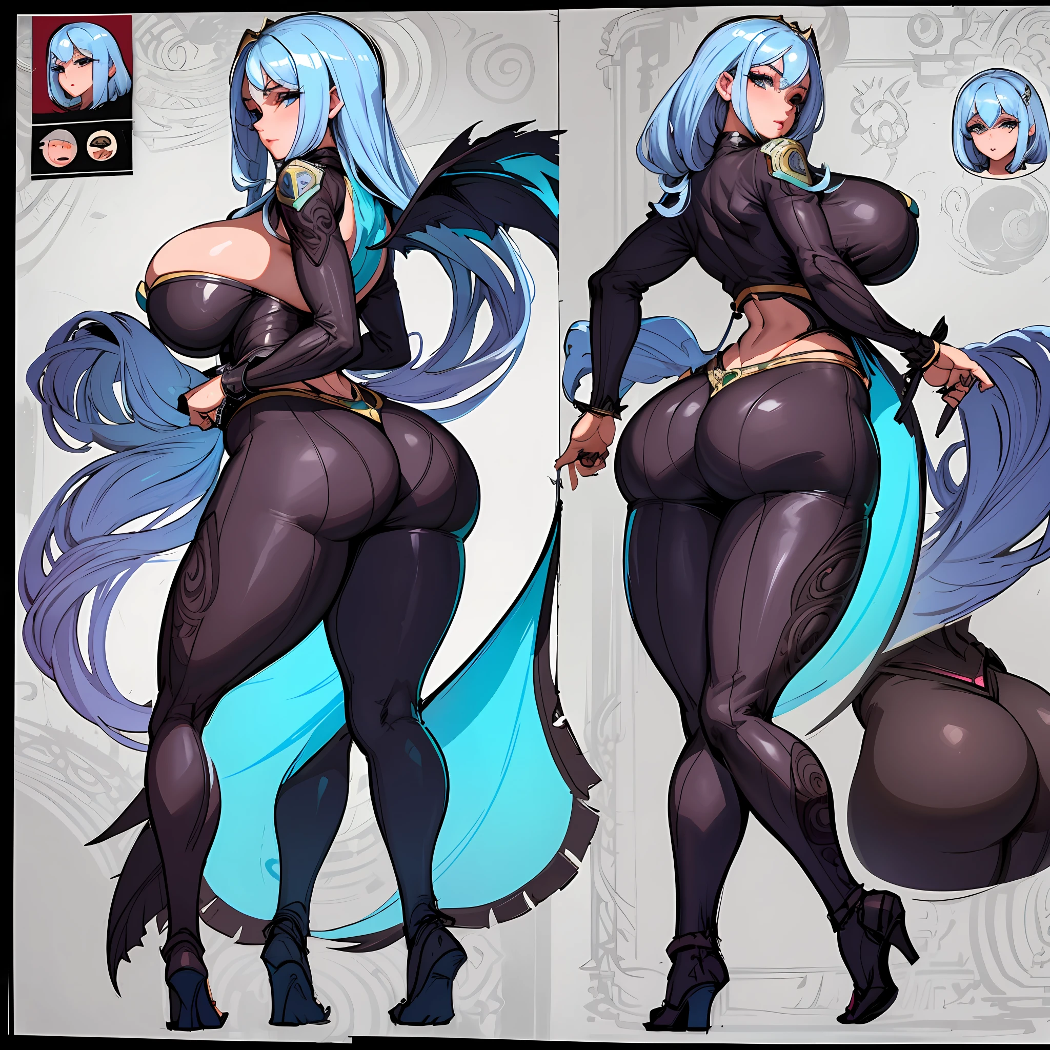 reference sheet, concept character, character design, sketch,doodletits,, sexy lips,
(gigantic and massive butt:1.1), breasts, official illustration, illustration, detailed face, beautiful intricate eyes, curvy milf, 1:2), closeup, titsnipples, harem outfit, ass, butt