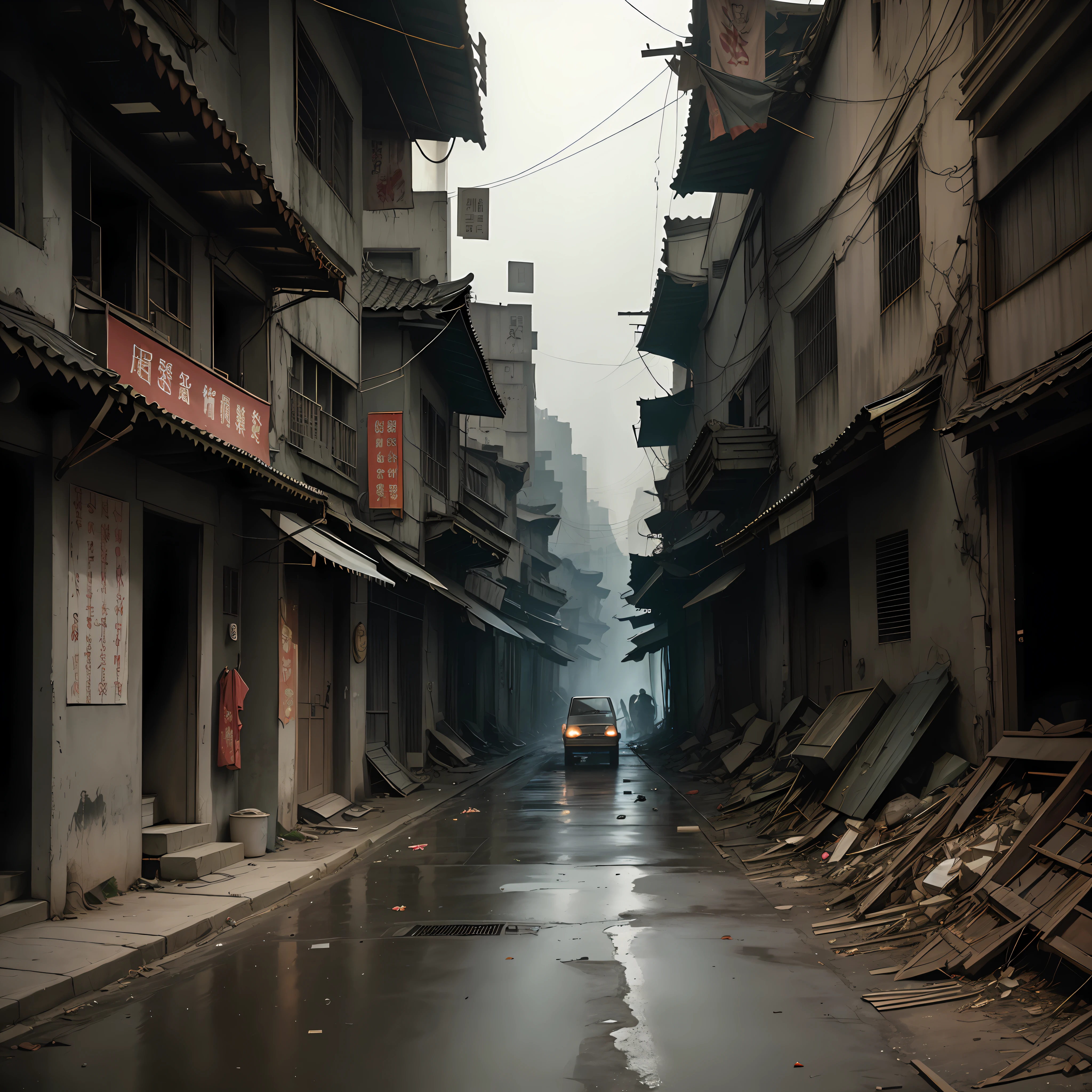 Photo (Dark Eighties: 1), war-torn Chinese streets