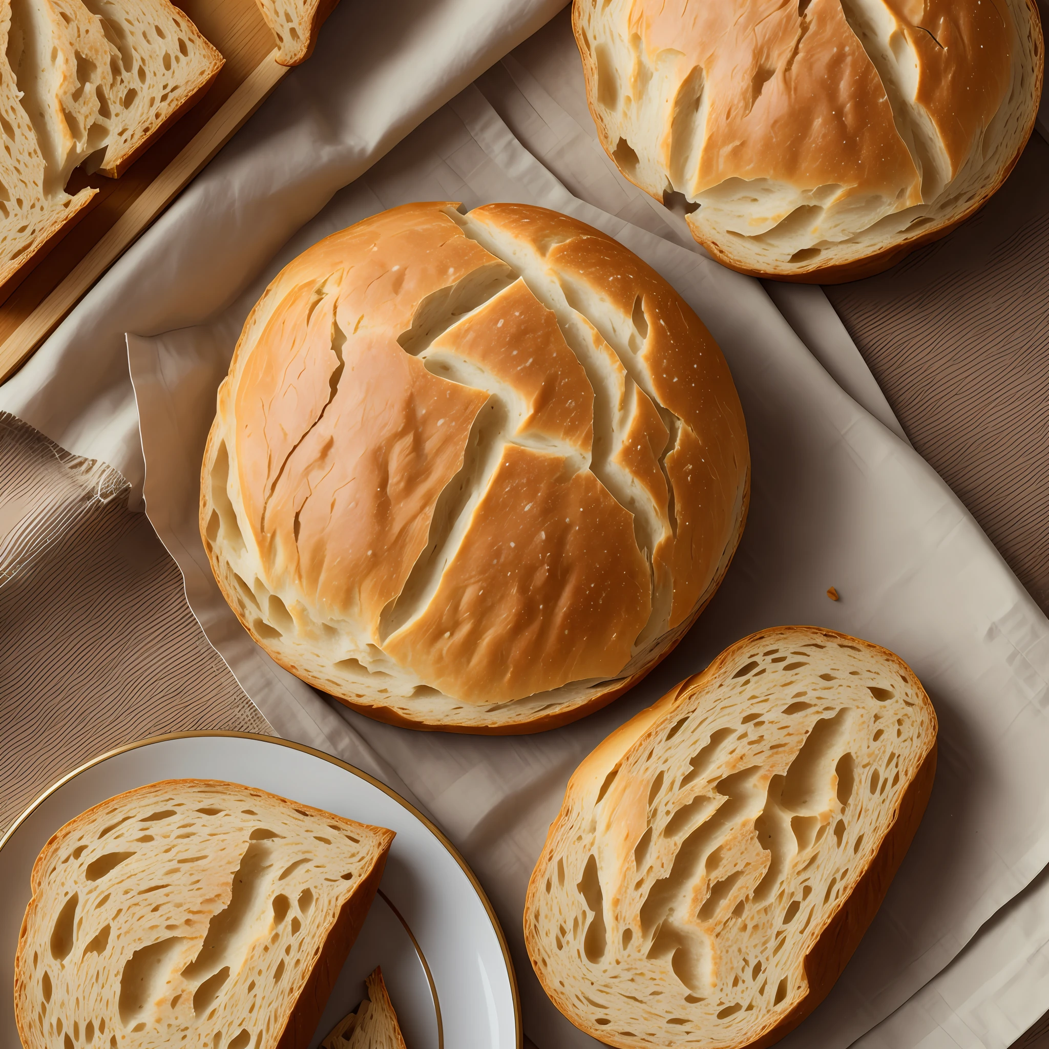 Jesus share bread, UHD, high quality, high details, super detail, 16k --auto --s2