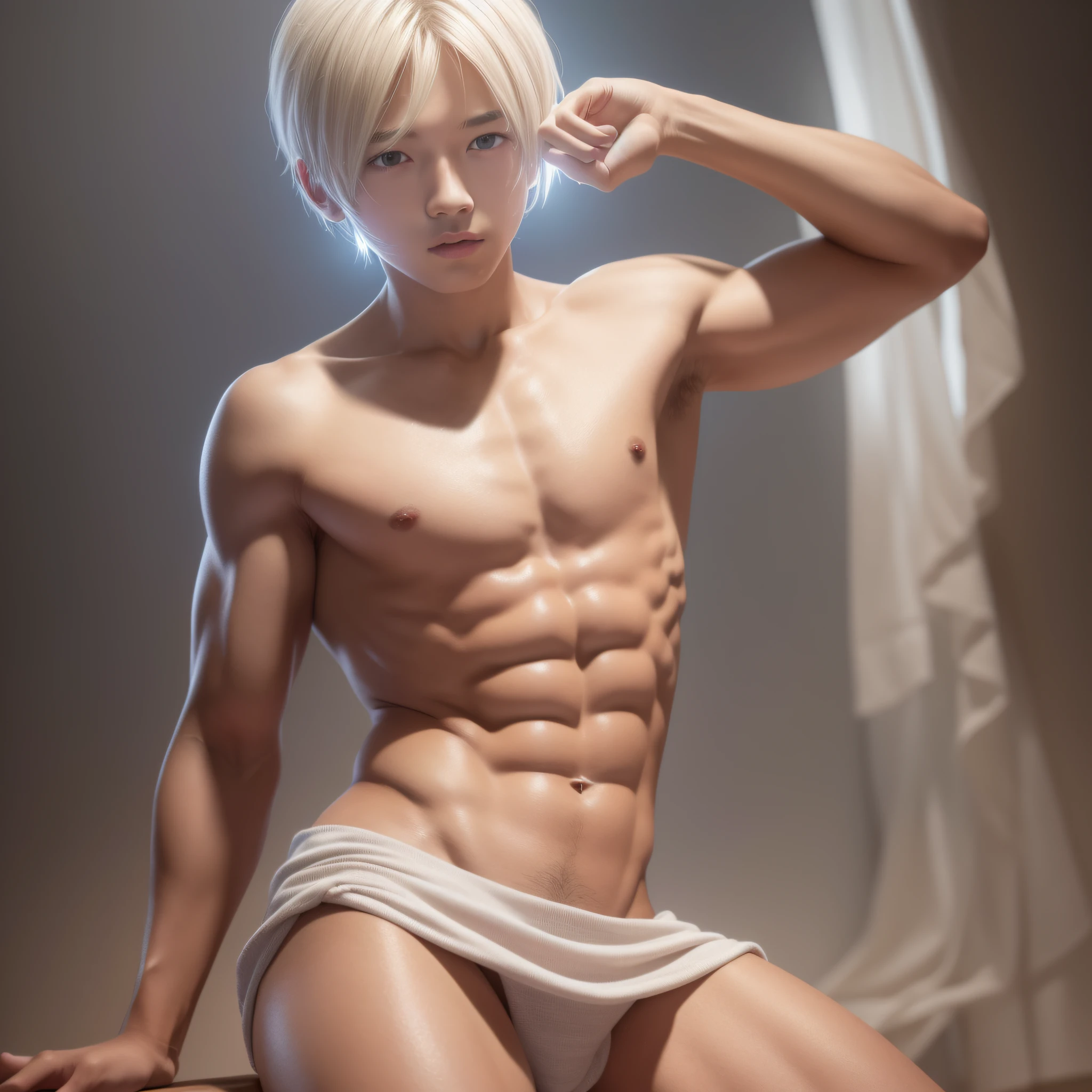 Ikun, 1 boy, naked, masterpiece, best quality, 8k wallpaper, {{{masterpiece}}} skinny body, white skin, ultra high resolution, high definition CG unified 8K wallpaper, cinematic lighting, mini skirt