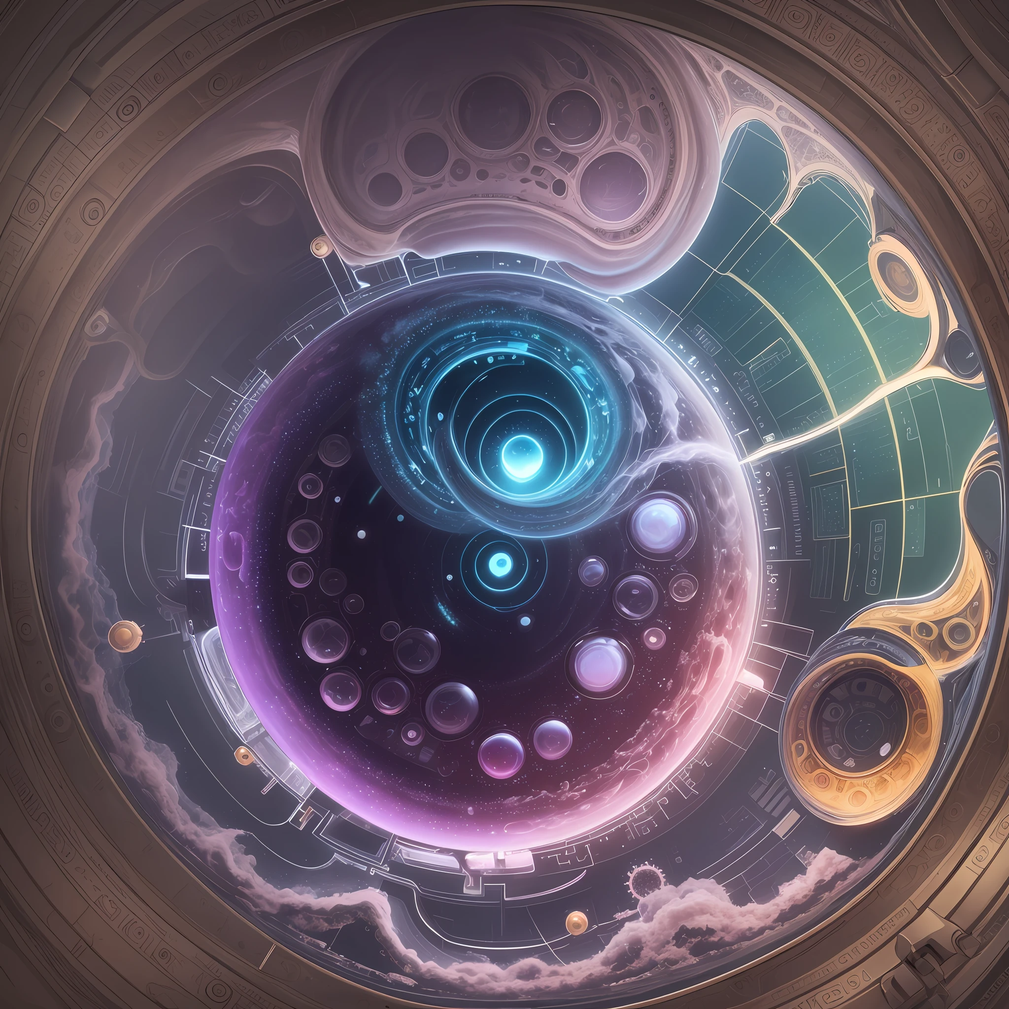 mitochondria, cells, microscopic world, nano-level world, iris, --auto --s2
