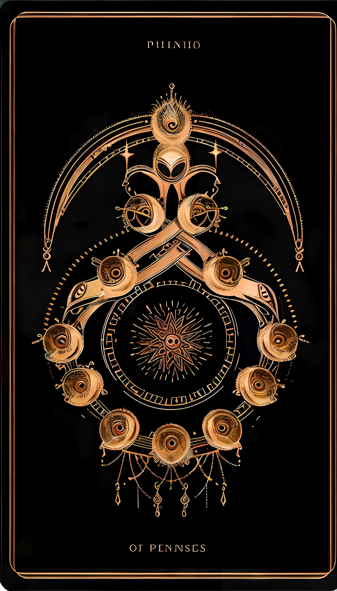 realistic, (best quality, masterpiece:1.3), golden rose ,soul card, line, light particles, no humans,