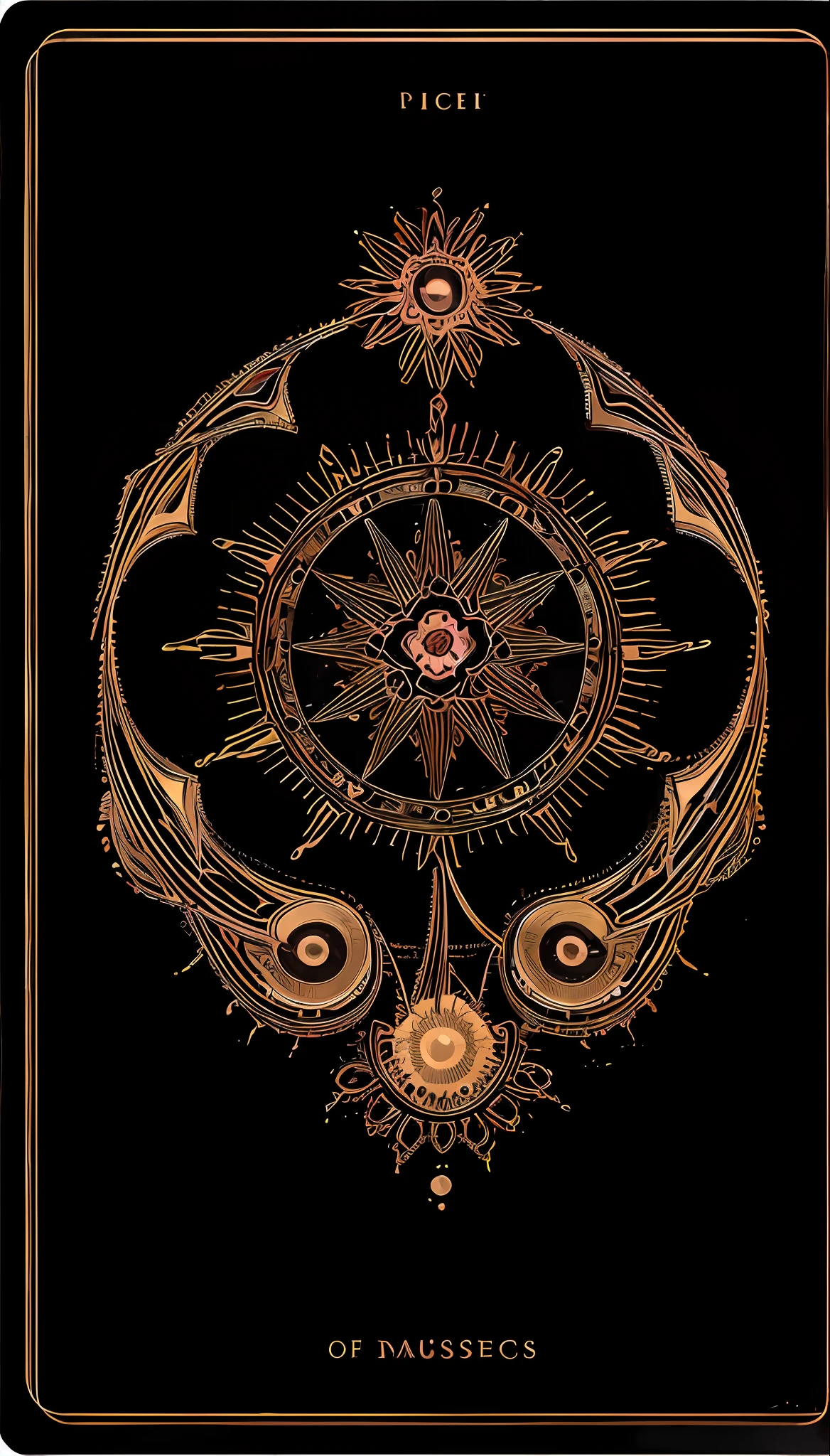 realistic, (best quality, masterpiece:1.3), golden rose ,soul card, line, light particles, no humans,