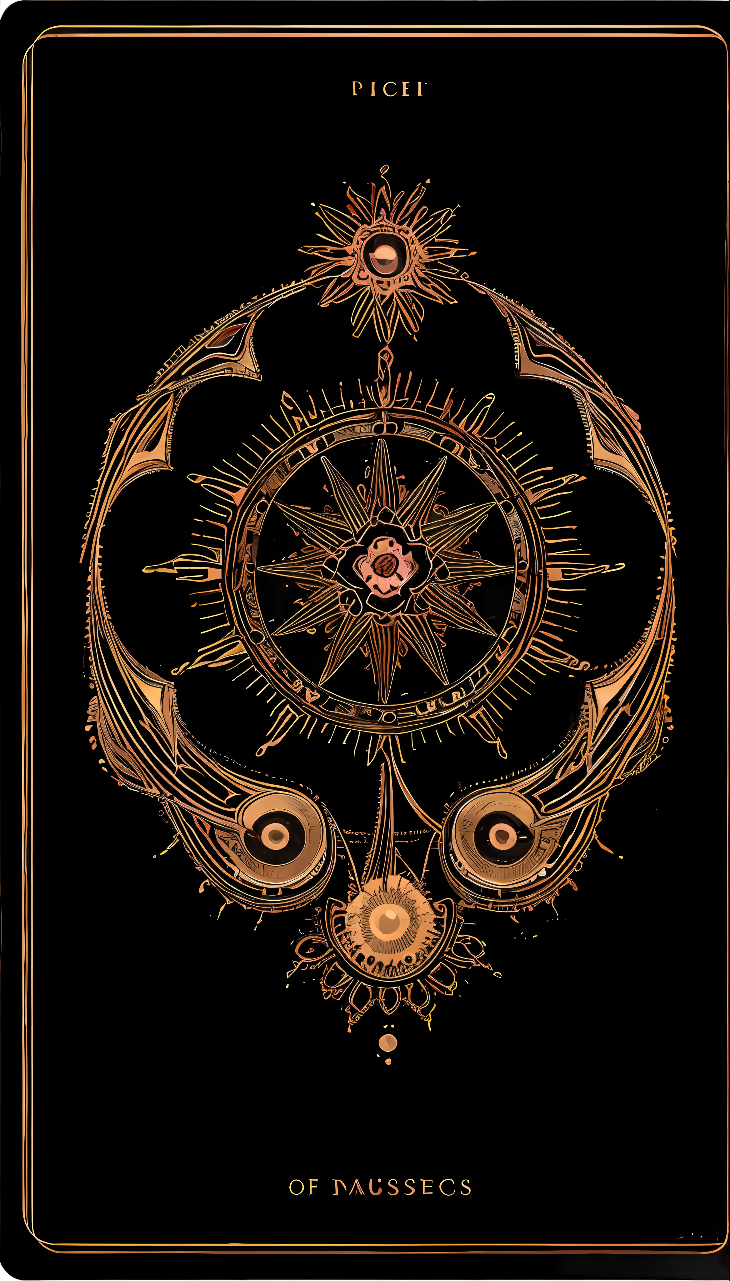 realistic, (best quality, masterpiece:1.3), golden rose ,soul card, line, light particles, no humans,