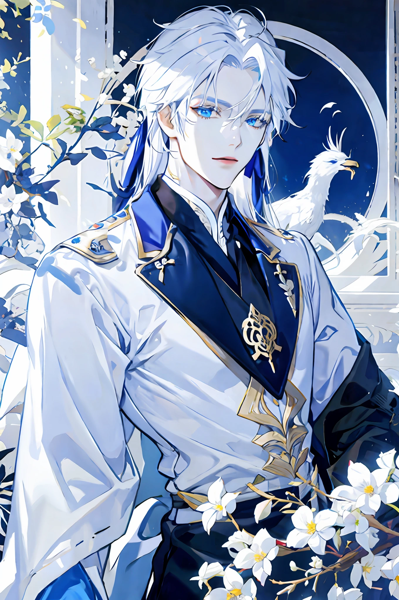 white long hair