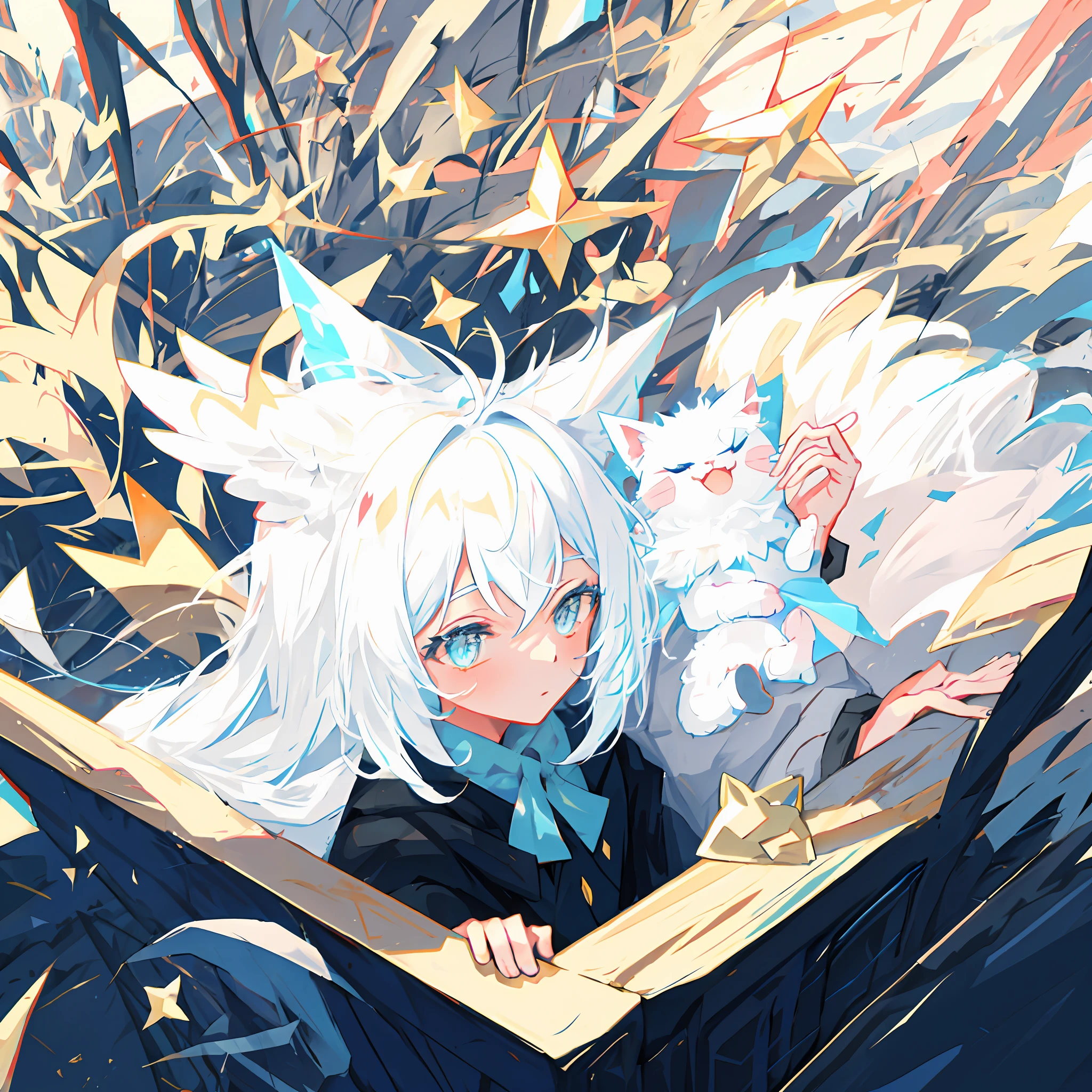 Heart, Love, Angel, Hope, Light, Short Hair Boy, Fluffy, Cover Hand, Cat, Pokemon, Master Illustrator, Inspiration, Dream, Romance