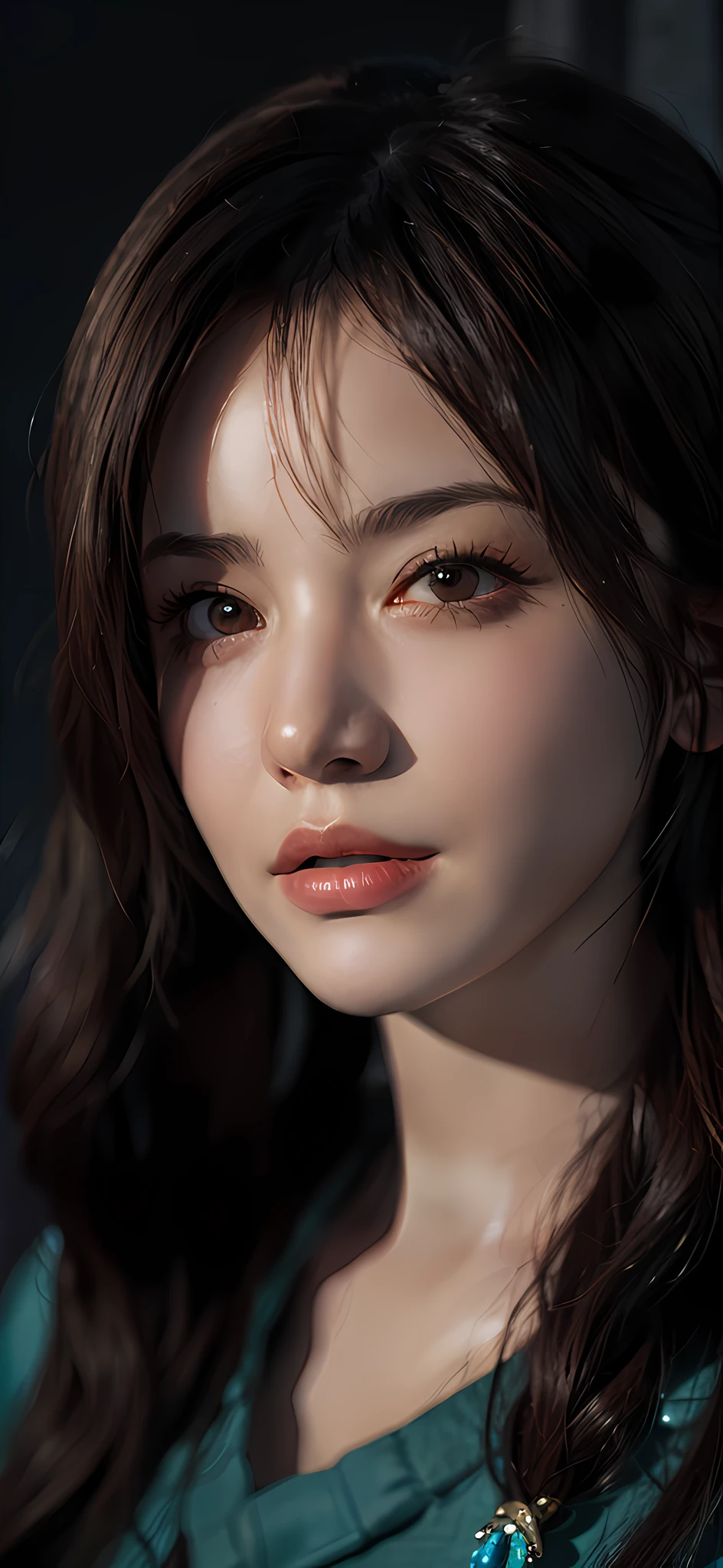 Female portrait, fantasy art, photorealism, dynamic lighting, artstation, poster, volumetric lighting, very detailed faces, 4k, award-winning, 1girl, in the dark, deep shadows, low profile, long hair