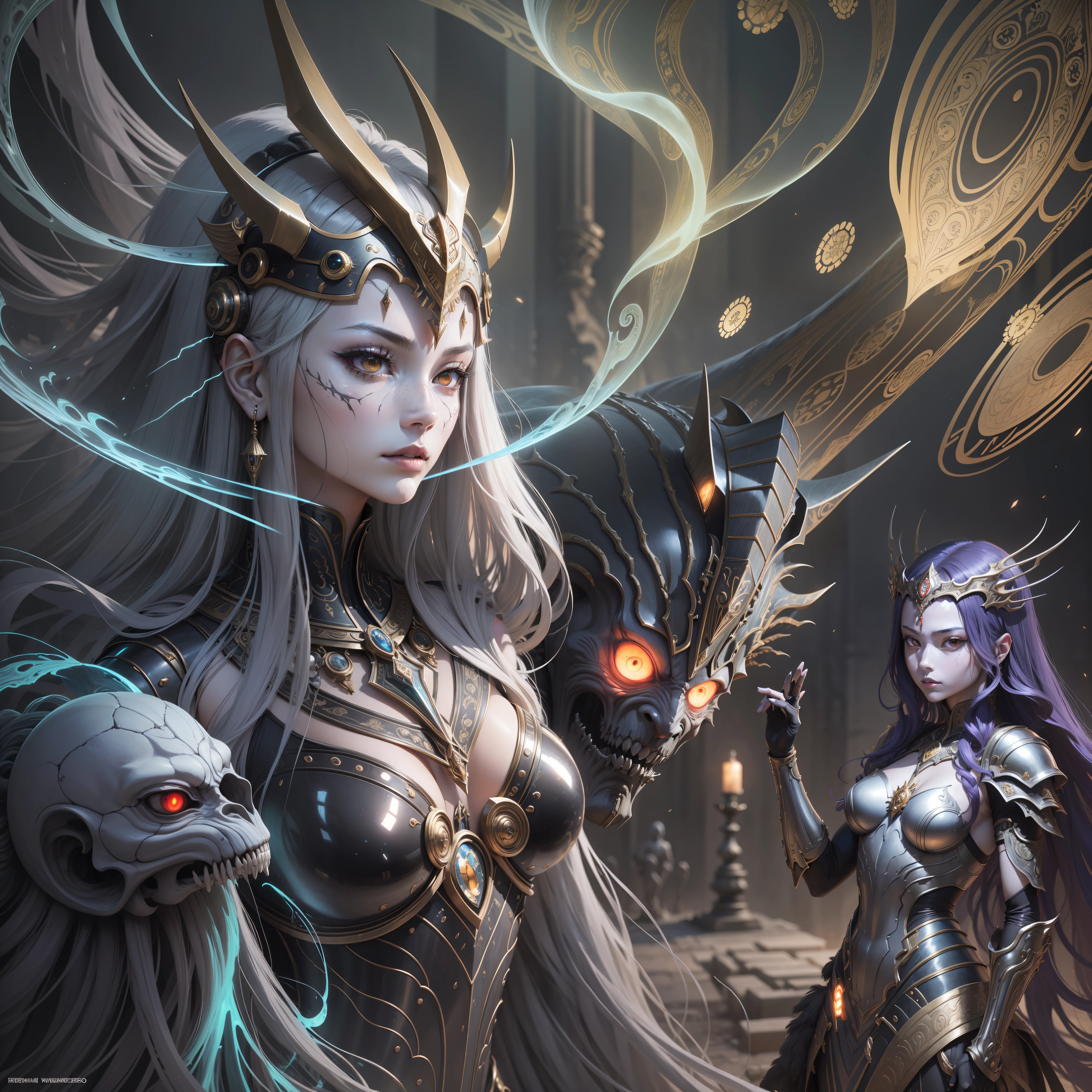 (otherworldly, otherworldly atmosphere, otherworldly appearance), highly insanely detailed, masterpiece, top quality, best quality, highres, 4k, 8k, RAW photo, ((ancient egyptian theme:1.2)), 
(mystical theme), mystical gatmosphere, arcane sanctuaries, otherwordly aura, 
(long_hair, long hair, random colors hair, glowing hair, hair over one eye, long messy hair), 
(eyelashes, eyeliner, eyeshadow, eyelashes, long eyelashes), 
collar, earrings, jewelry, necklace, armlet, 
tentacle, (underwater), nsfw, 
Homestay, Resort, Guest House, 
building, structure, still life, swirling energy, 
action pose, 
drunk, closed eyes, 
abandoned building, shopping mall, overgrown with vegetation, [volumetric fog], cinematic lighting, colorful, 
(masterpiece1.2), ptp girl, solo, (upper body), robot woman by cybernetic ludum dare, (light smile:0.7), looks at viewer, face to viewer, in the style of sci-fi baroque, dark white, machine aesthetics, intricate detail, hyper-realistic sci-fi, futuristic organic, (high key lighting), lens flare, the bodysuit composed of  various translucent mechanical parts, cyberpunk aesthetic. baroque xenomorph, dust in light, foggy, <lora:baroque xenomorph-000008:0.5>, (fantasy world)