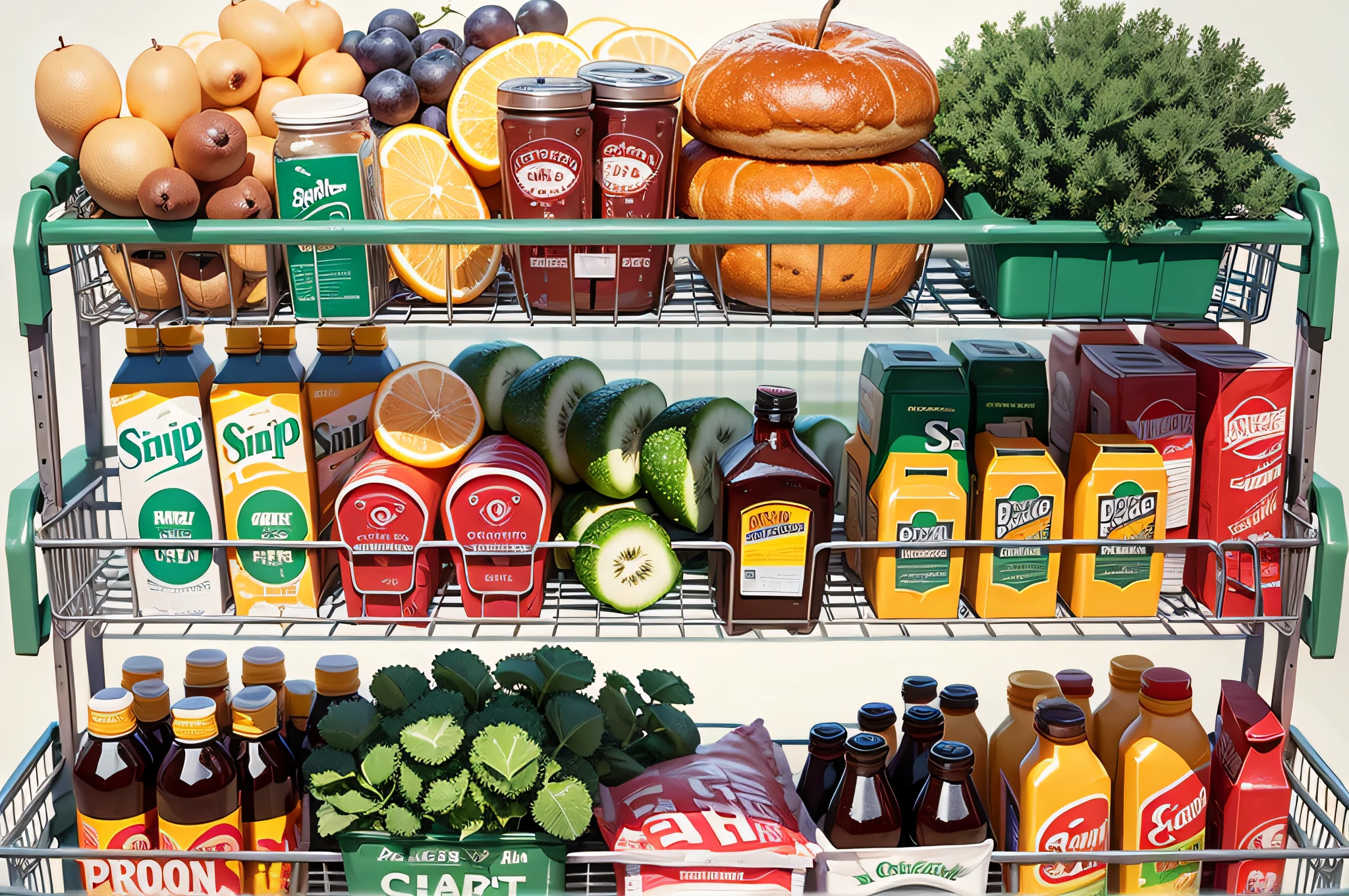 shopping supermarket cart, CLIPPING PATHS included --auto --s2