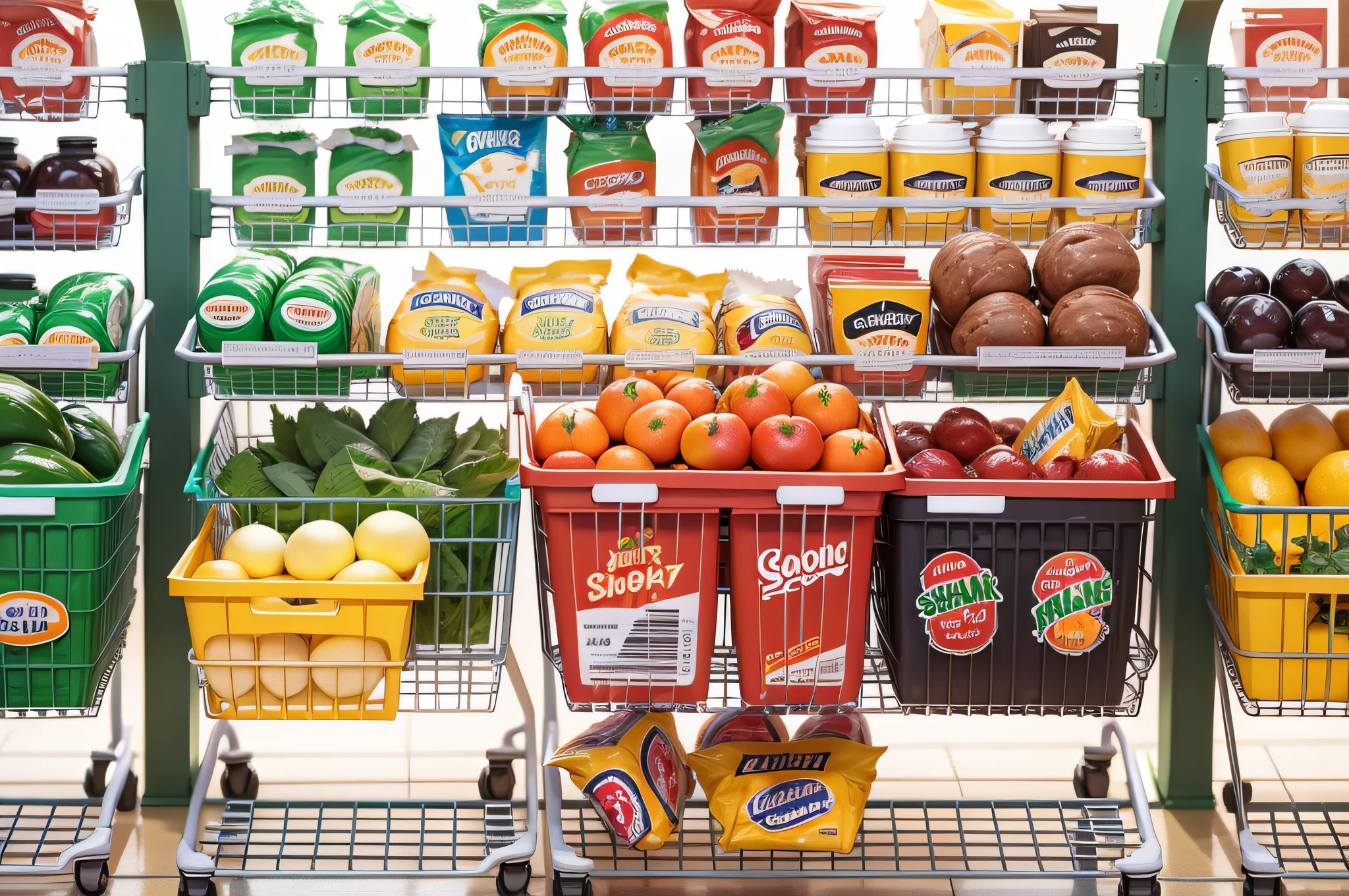 shopping supermarket cart, CLIPPING PATHS included --auto --s2