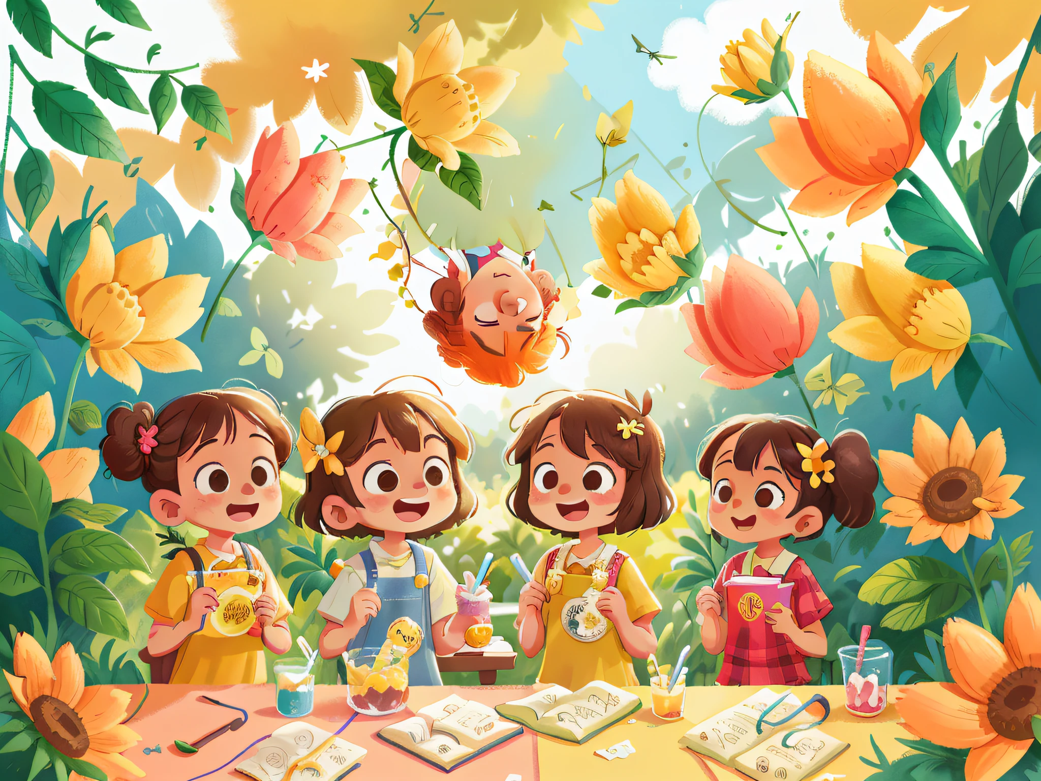 One summer afternoon, the "Pillipillias" organized a lemonade sale to help a charity. They prepared the lemonade, made posters and greeted people with smiles. The girls understood that sharing and helping those in need was an act of compassion.