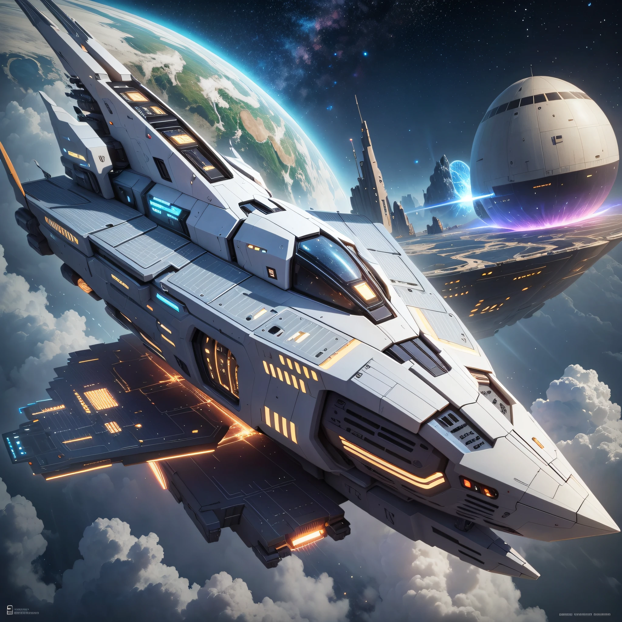 generate a complete futuristic ship capable of traveling between galaxies --auto --s2