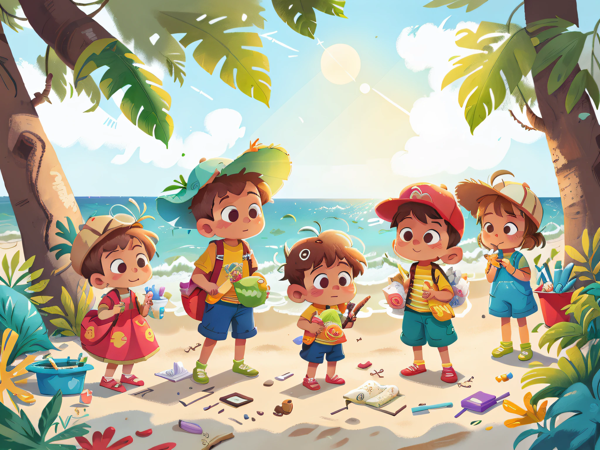 During a day at the beach, the "Pillipillias" built sand castles and helped collect the trash they found on the beach. They knew that taking care of the environment was essential to preserving the beautiful natural landscapes.