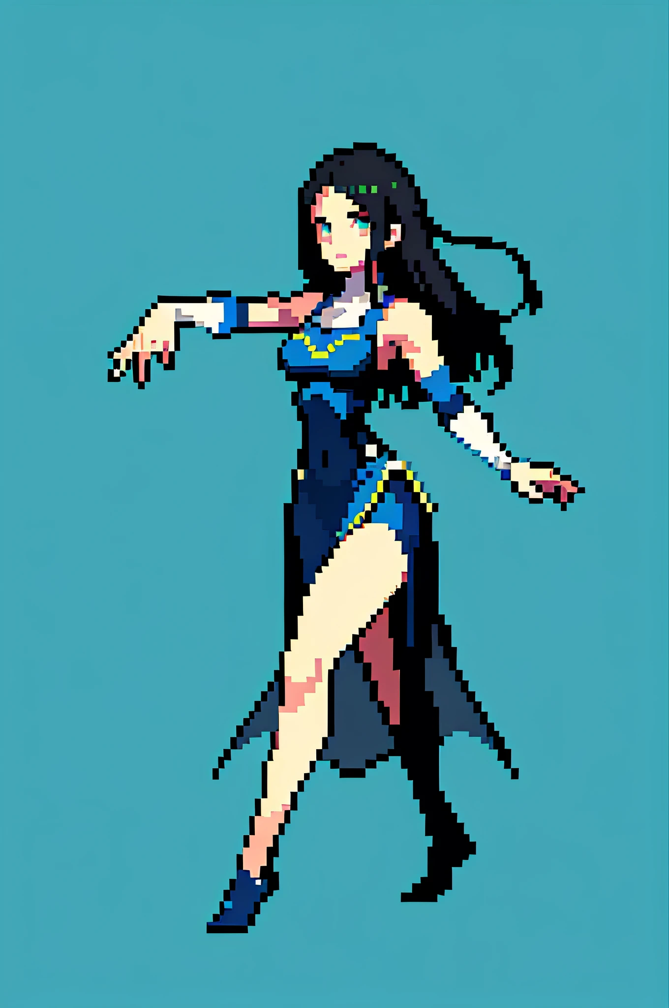(masterpiece, top quality, best quality), pixel,pixel art,1girl,full body,