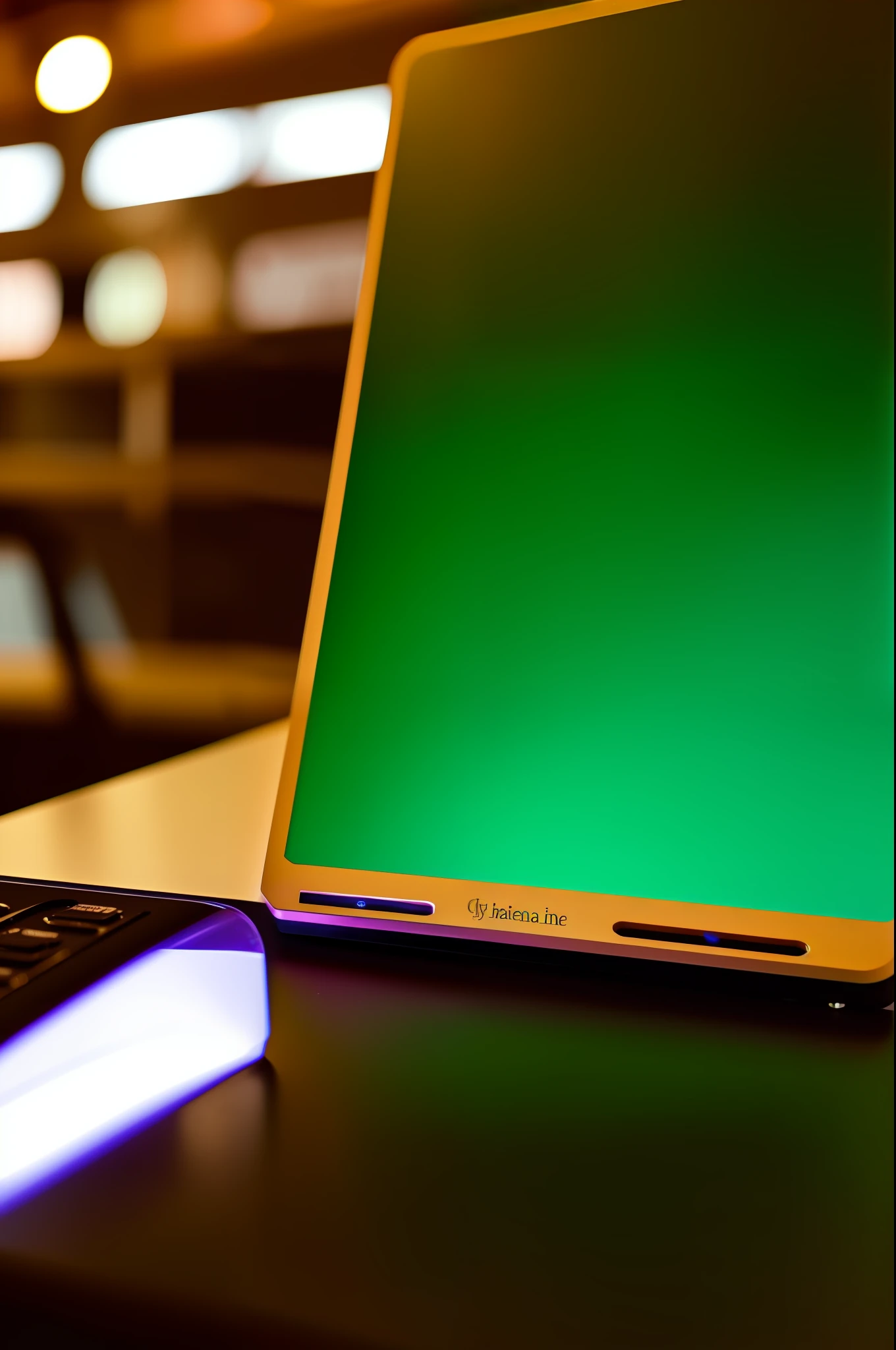 Digital book on a digital table and cybernetic blackboard in the background