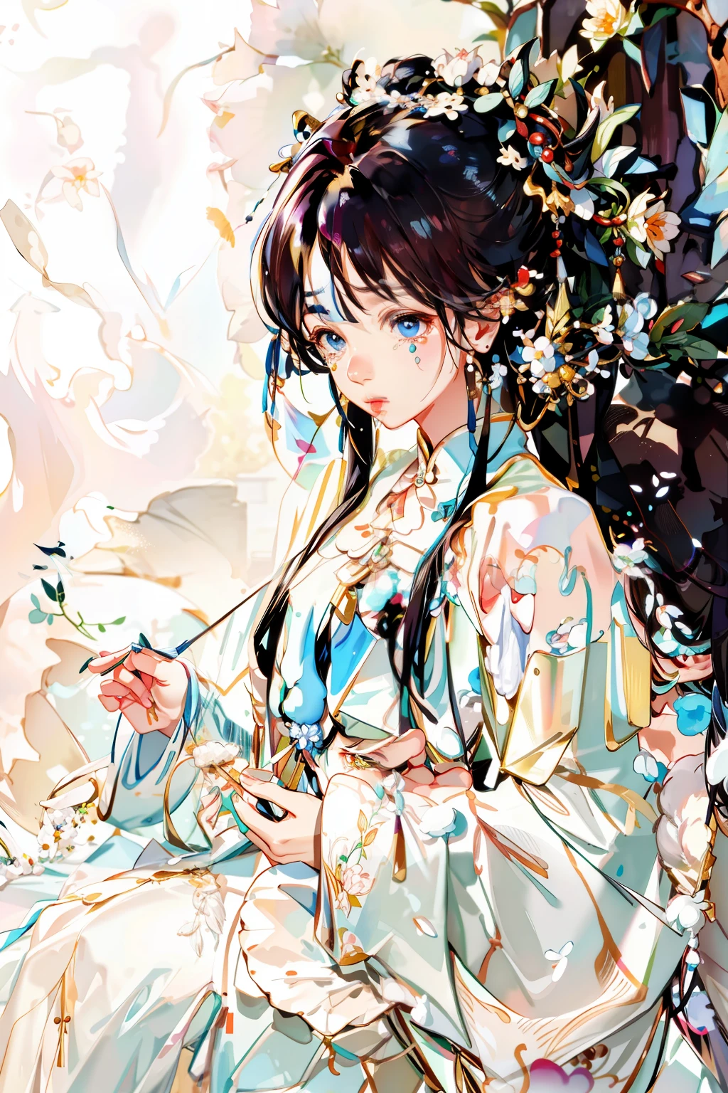 figure,lifelike,Eat rice dumplings with tears,the woman,pure desire