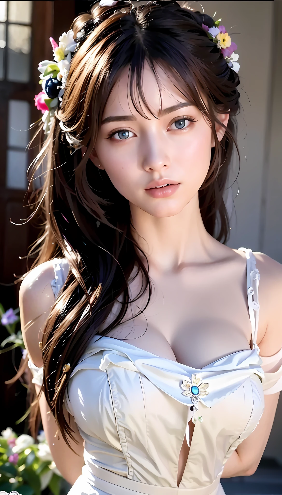 masterpiece ,, Highest quality, (real,, photorealistic:1.37), 8k, extremely delicate and beautiful, astonishing, Fine details, Official Art, absurdity, Incredibly absurd, huge filesize, Ultra Detailed, highly detail, beautiful detailed girls, 1garl、, (perfect female figure), s whole body, bigbreast,