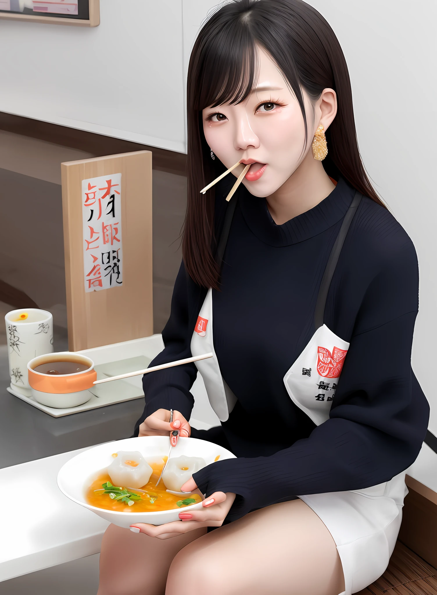 Modern women,There are tears in the eyes,Eating rice dumplings,oral-sexy,pure desire