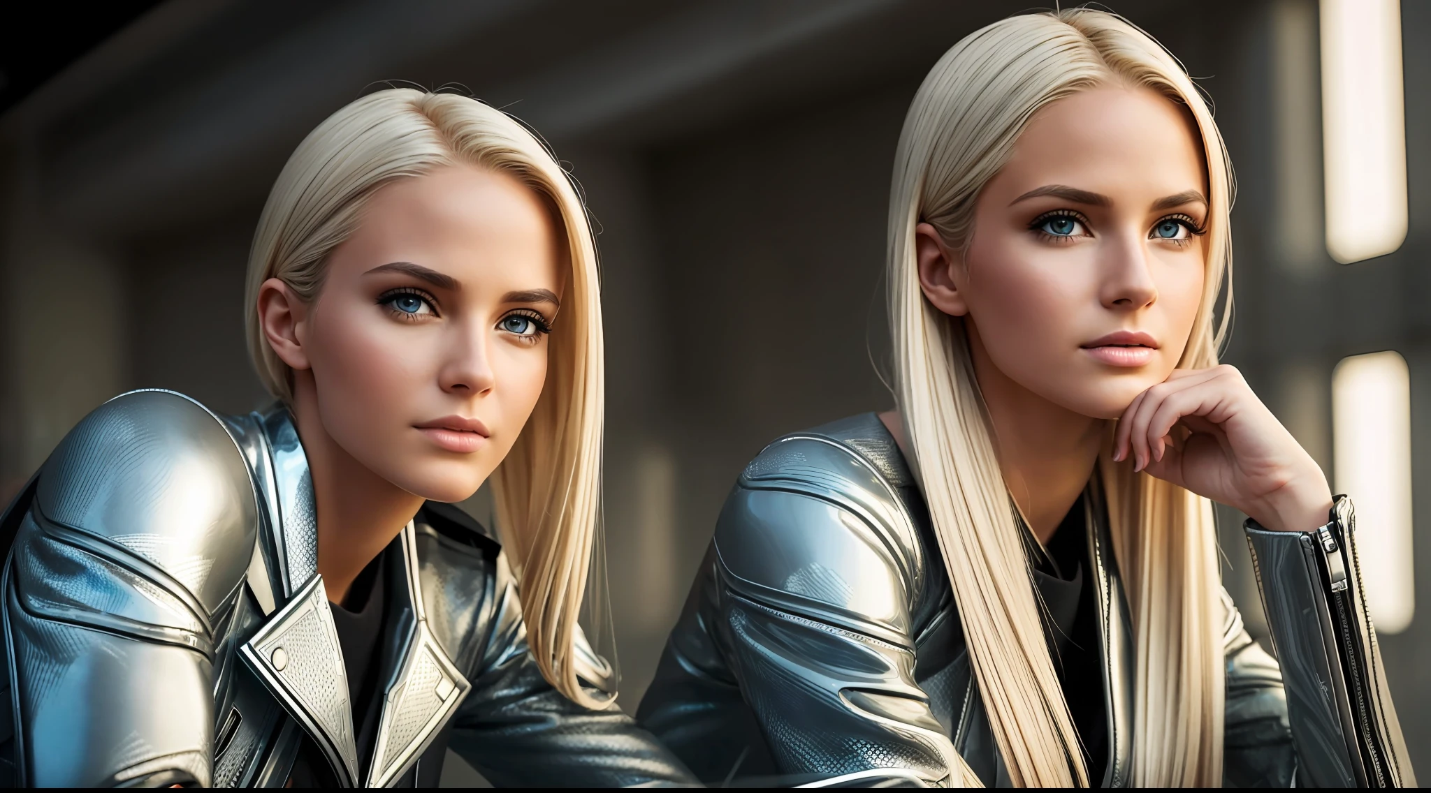 a realistic photo of a girl in her 30s wearing futuristic clothing, blonde hair, futuristic city, (1girl), wallpaper, extremely detailed 8k CG unit, photo of the most beautiful artwork in the world, majestic professional, photography by Steve McCurry, 8k uhd, dslr, soft lighting, high quality, film grain, sharp focus Fujifilm XT3, f 5.6, high detail, sharp focus, dramatic, looking at viewer: 1.2, detailed pupils: 1.3, natural light