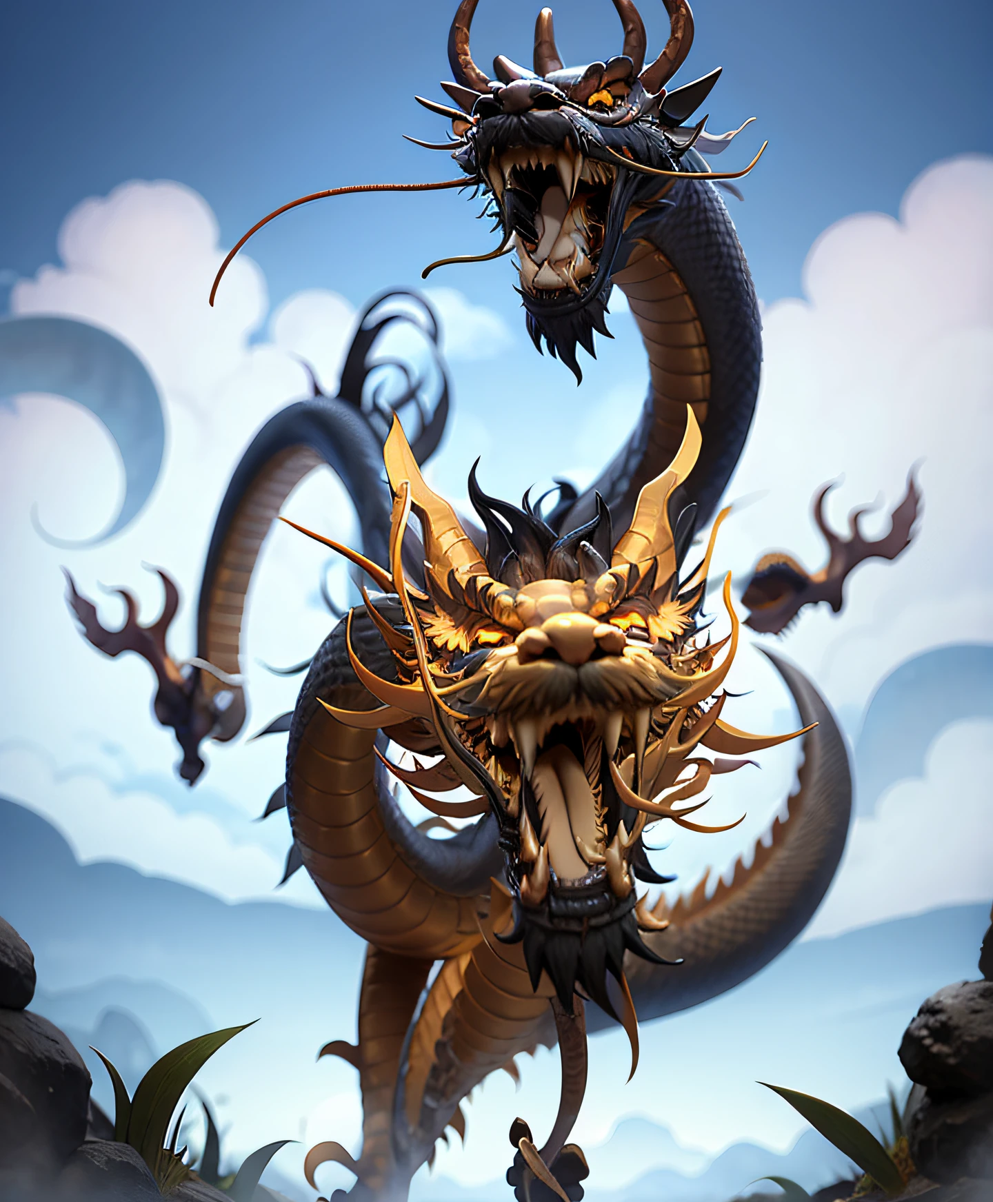 Loong,fangs,