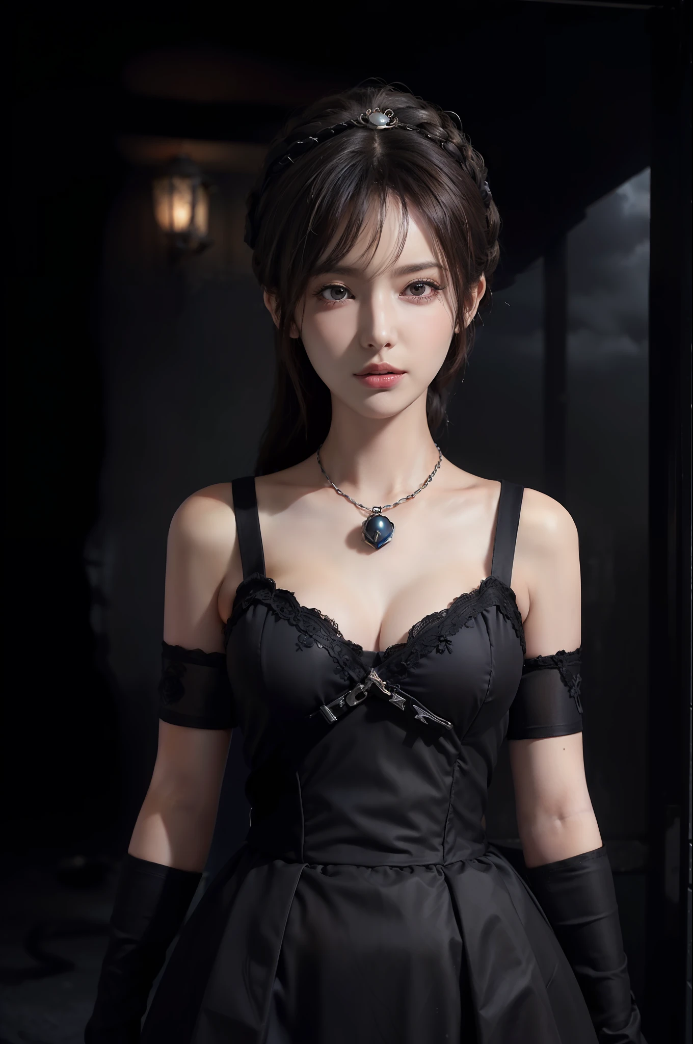 ((masterpiece)), (((best quality))), ((ultra-detailed)), ((illustration)), ((disheveled hair))
,lens flare,depth of field,infant,half updo,purple eyes,black hair,staring,chiffon dress,hair flower,hair bow,beret,cross necklace,flat_chest,{{{{{masterpiece}}}}},{{{{best quality}}}},illustration,{{beautiful detailed girl}},{{black magic}},solo,(((beautiful detailed lighting))),beautiful detailed eyes,(((((disheveled hair))))),{{{beautiful detailed dress}}},midriff,{{female girl}},((((darkside)))),{{{{{bust}}}},{{{{{watercolor_(medium)}}}}},wholeblack bloomer,flowers,hollow eyes,hollow night,hollow knight,{{{{{chain}}}}},dark soul,abyssal ship,deep dark,darkness,{{{{female girl}}}}},{{{small breast}}},death garden,{{{{emotionless eyes}}}},{{{cthulhu}}},((((extremely detailed dark clouds)))),{{{{{extremely detailed CG unity 8k wallpaper}}}}},(((extremely detailed face))),(((jitome))),((((dark_persona)))),{{ruins}},{{{{{{beautiful deatailed shadow}}}}}},((rose)),(vines),blood,((sketch)),(painting),red rope, ((sketch)),(painting)