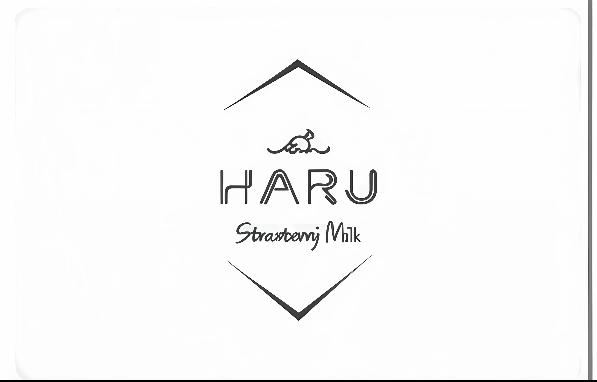 a white square with a black and white logo on it, ohararyu, harumi, minimalistic logo, logo concept design, minimalist logo vector art, minimalist logo without text, logo design, milk, clean logo design, araki, by Maki Haku, sharn, logotype design, logo in abstract style, brand mark, hair, logo, logo, 16k