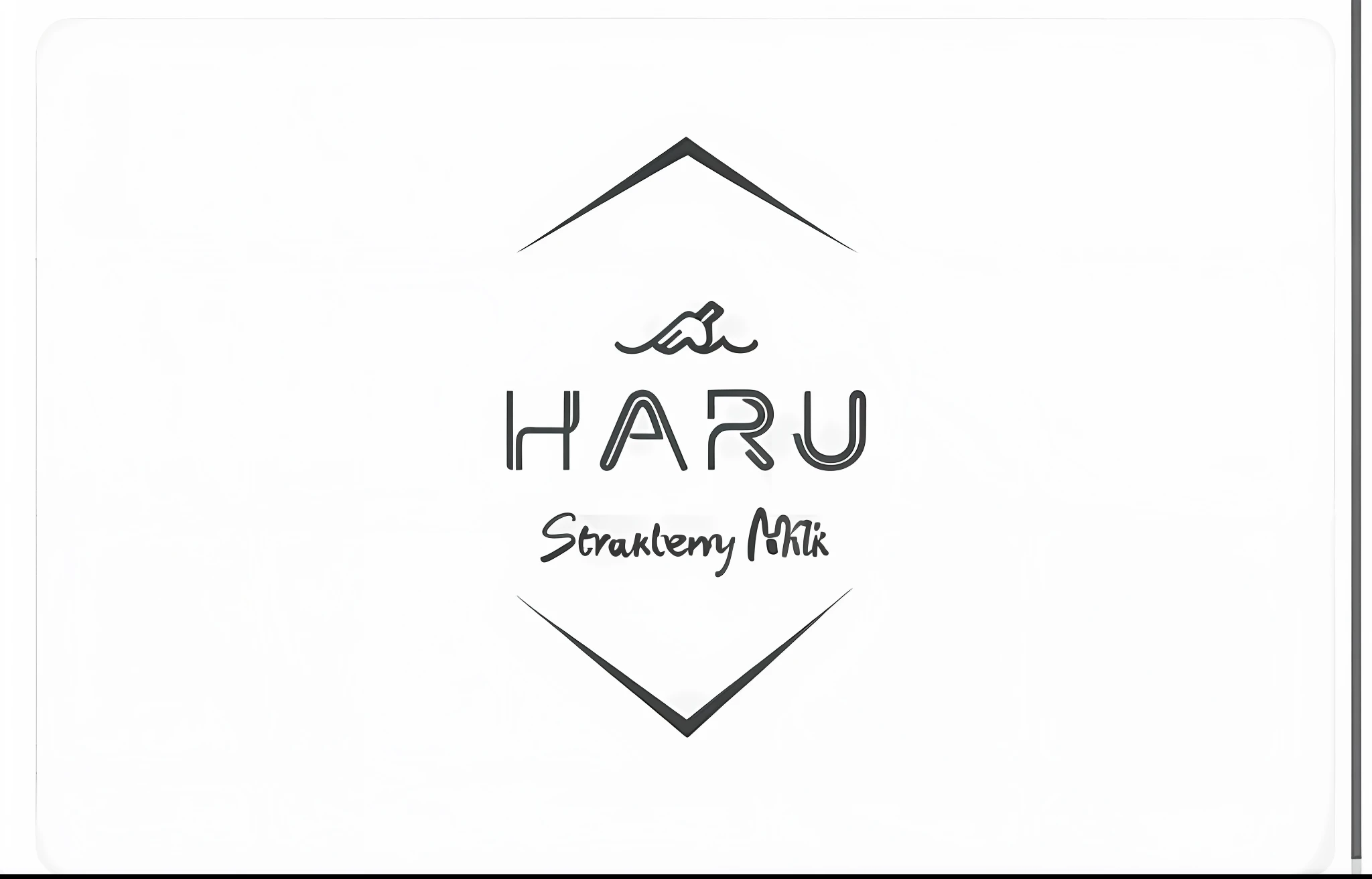 a white square with a black and white logo on it, ohararyu, harumi, minimalistic logo, logo concept design, minimalist logo vector art, minimalist logo without text, logo design, milk, clean logo design, araki, by Maki Haku, sharn, logotype design, logo in abstract style, brand mark, hair, logo, logo, 16k