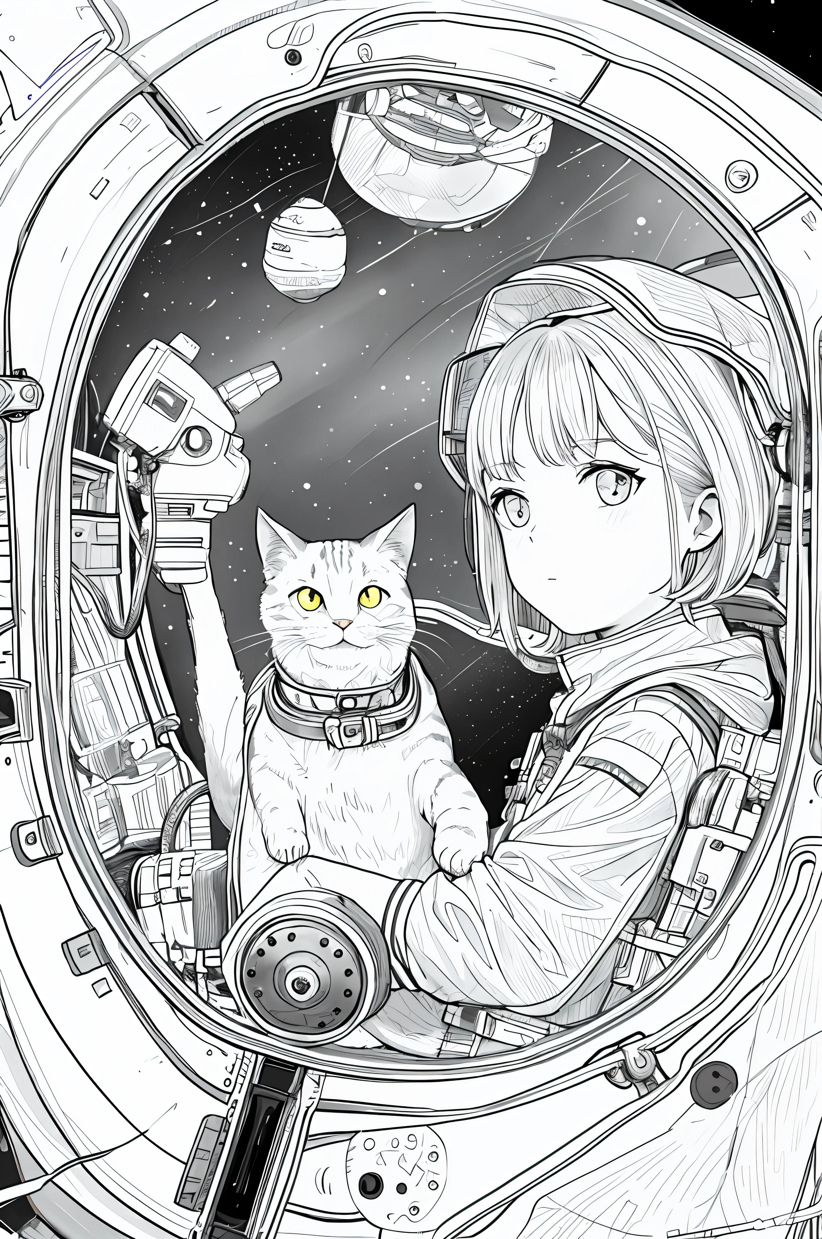 cat in space ((corrigir cabelo))