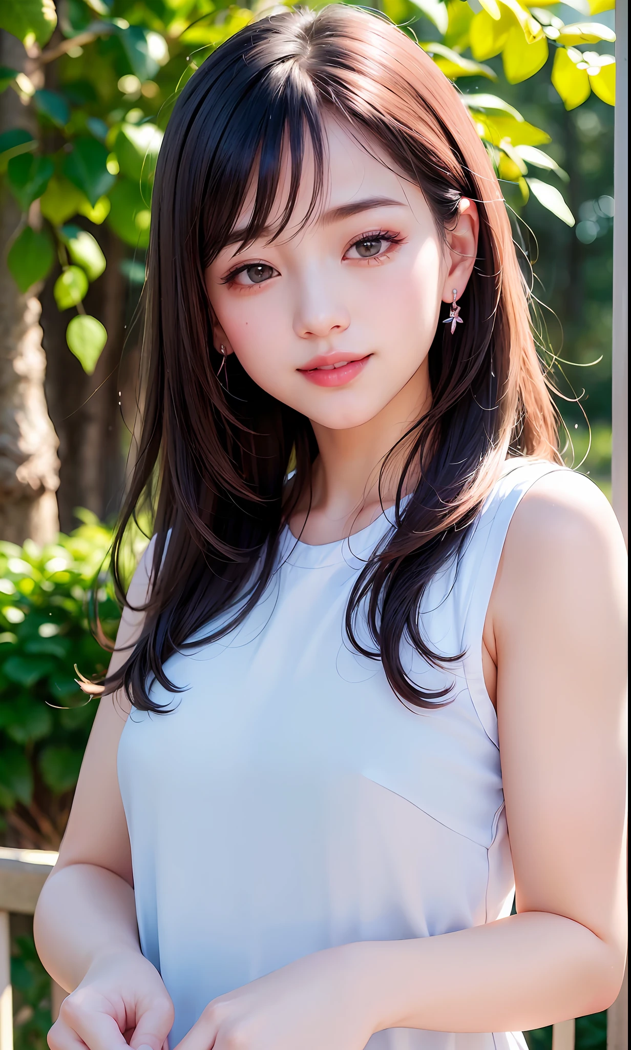 (8k、RAW photos、photorealistic:1.25)、(lip gloss、eyelash、a smiling look、Bright face、glowing skin、maximum quality、ultrahighres、Depth Of Field、Chromatic Aberration、Caustic、Wide illumination、natural shading) Calm bliss、Person watching with diffused light、((full entire body))、